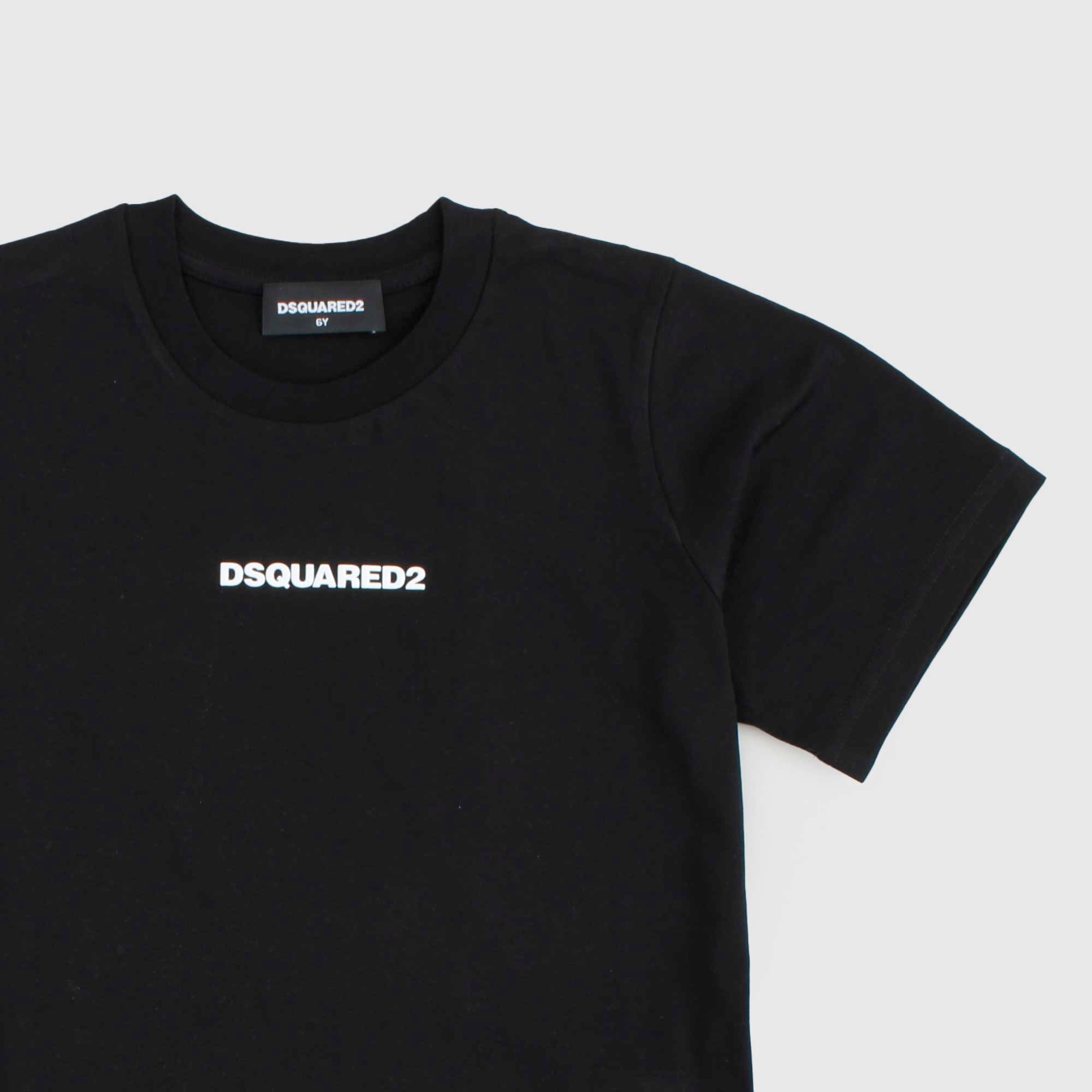 T-shirt Nera Firmata DSQUARED2 - annameglio.com abbigliamento moda