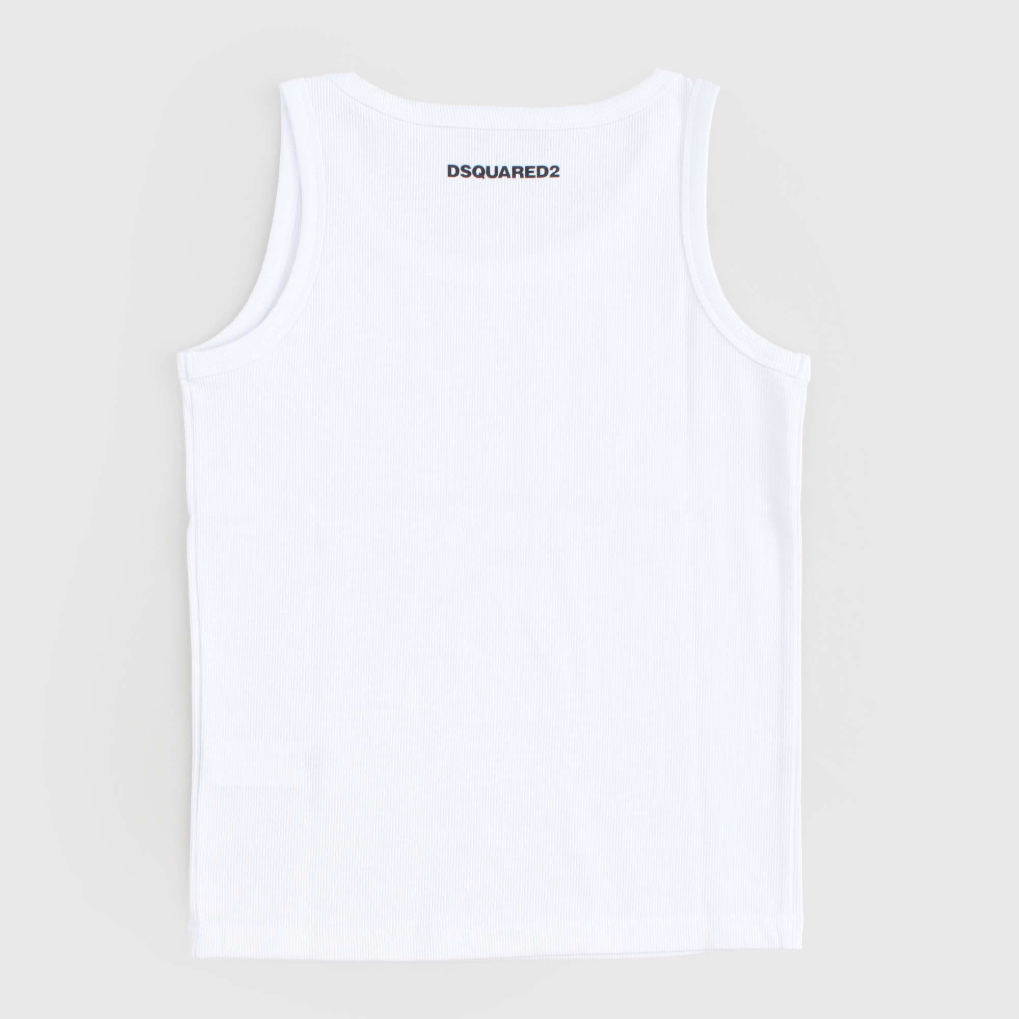 Canotta Bianca Firmata DSQUARED2 - annameglio.com abbigliamento moda