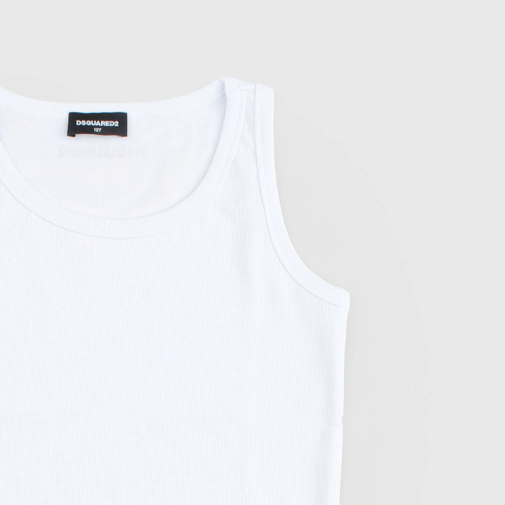 Canotta Bianca Firmata DSQUARED2 - annameglio.com abbigliamento moda