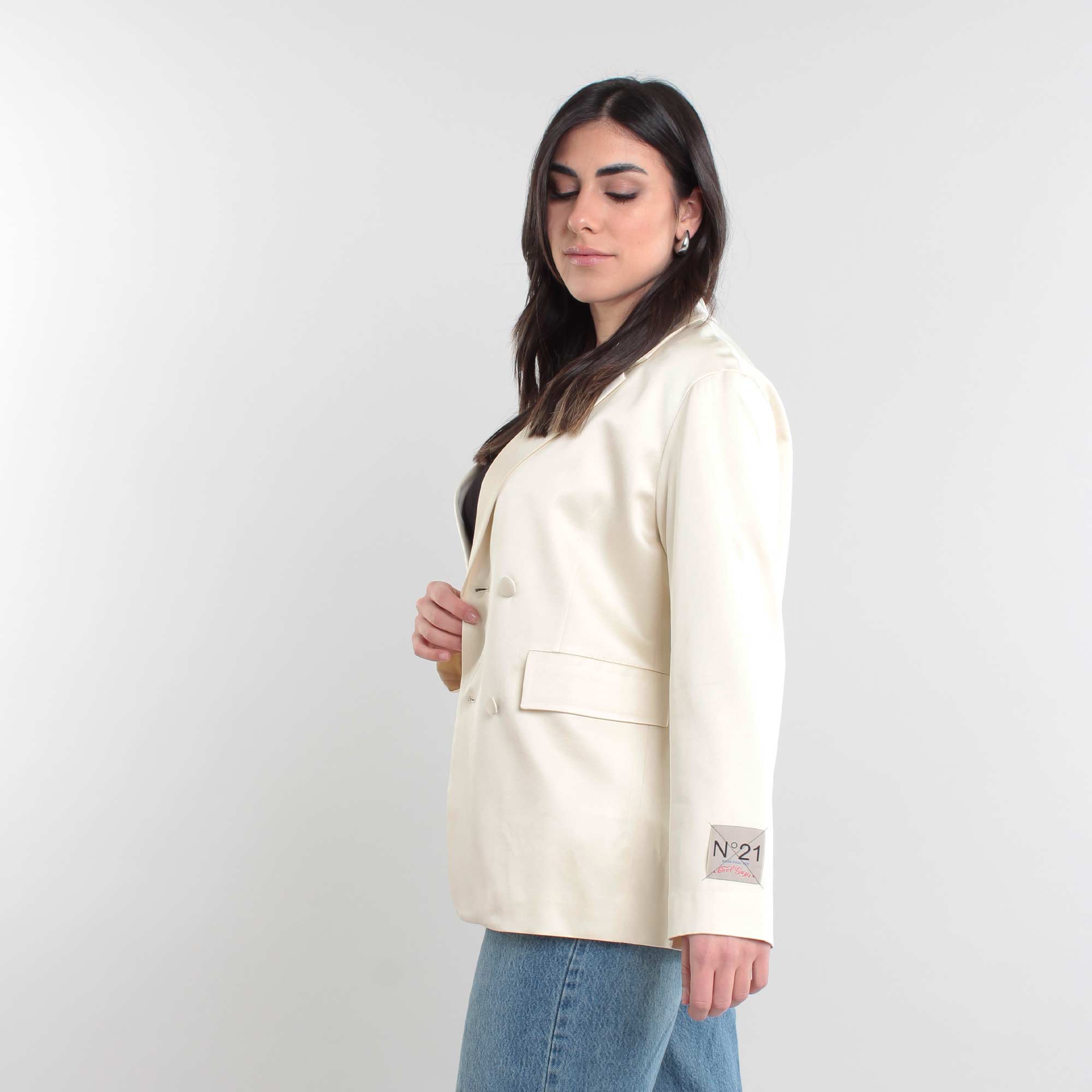 Blazer Doppiopetto Avorio Firmato N° 21 - annameglio.com abbigliamento moda