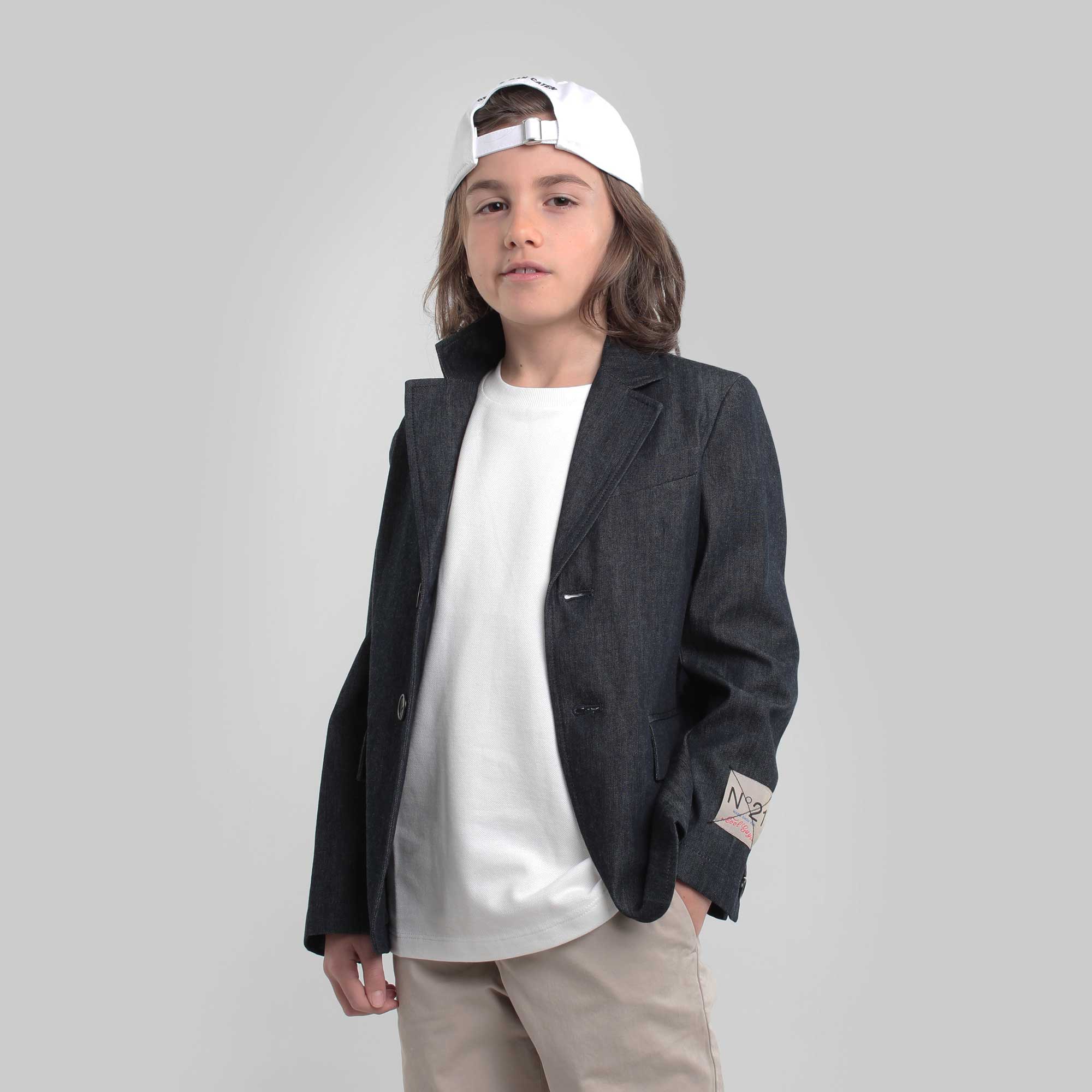 Giacca In Denim Scuro Firmata N°21 - annameglio.com abbigliamento moda