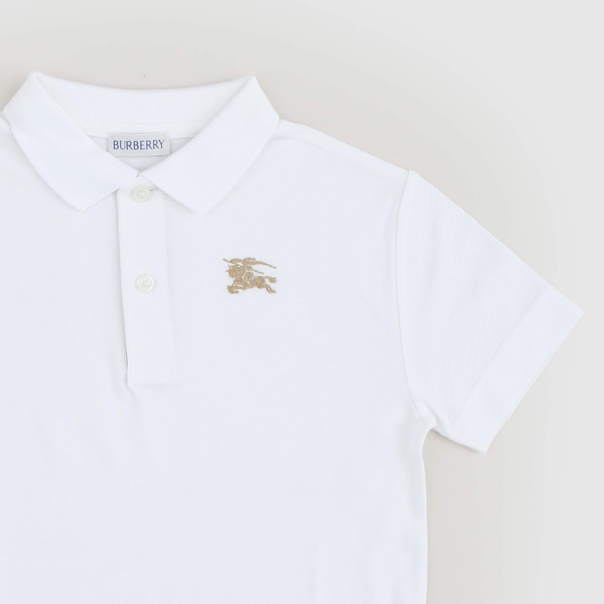 Polo Bianca Con Logo Firmata BURBERRY - annameglio.com abbigliamento moda