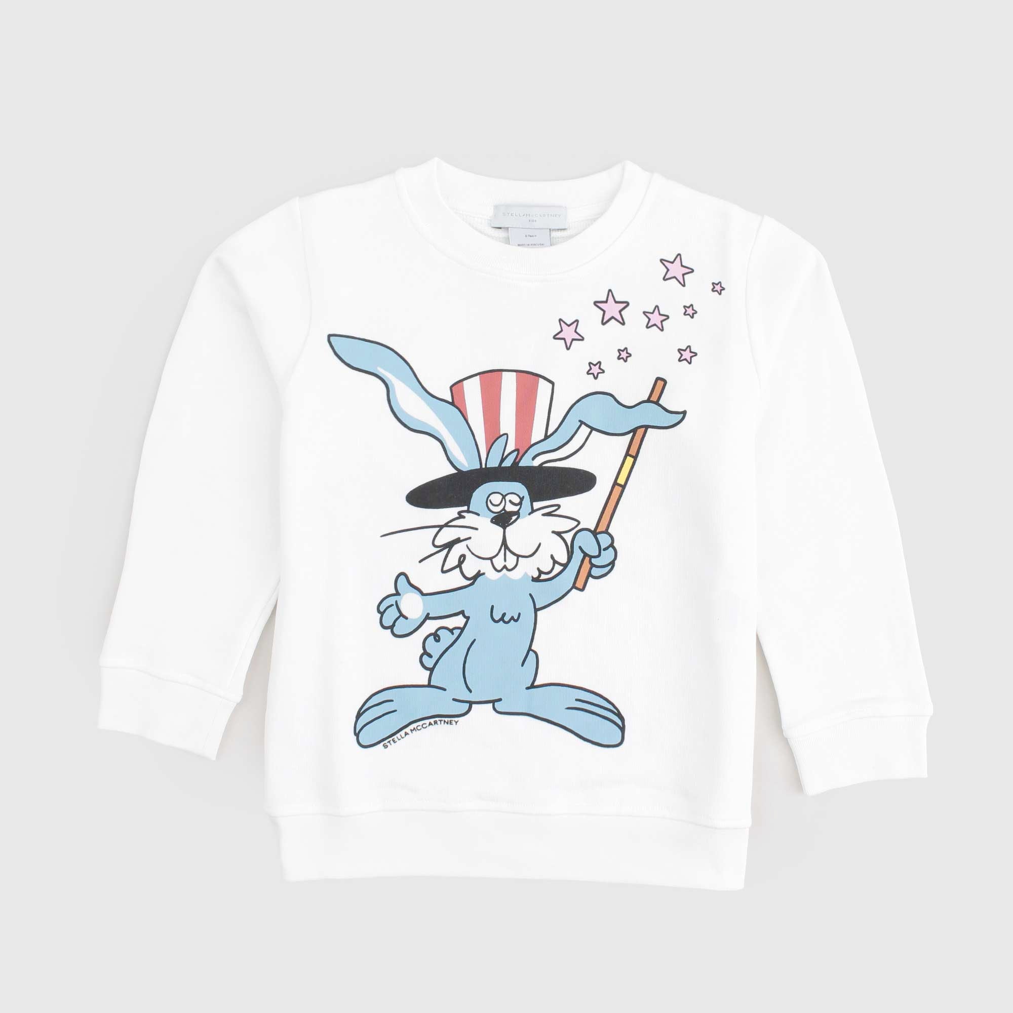 Felpa Bianca Con Stampa Firmata STELLA MC CARTNEY - annameglio.com abbigliamento moda