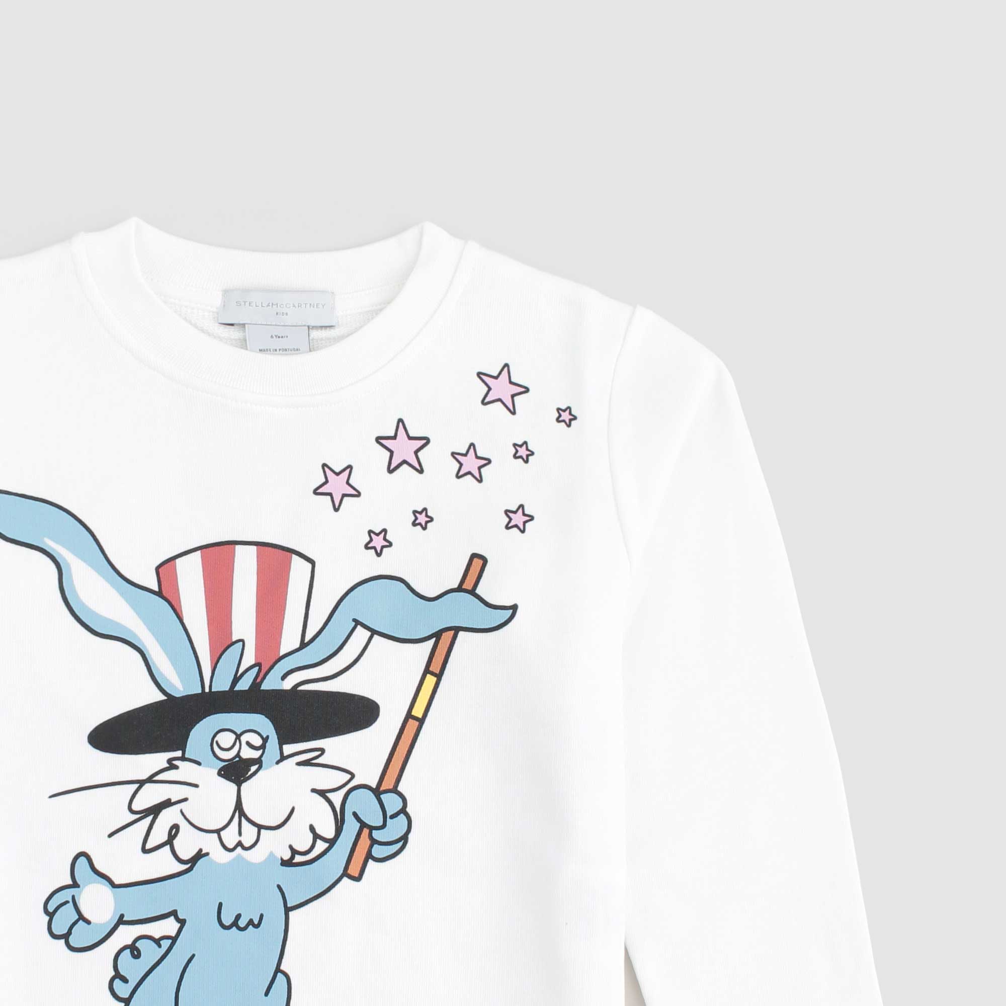 Felpa Bianca Con Stampa Firmata STELLA MC CARTNEY - annameglio.com abbigliamento moda