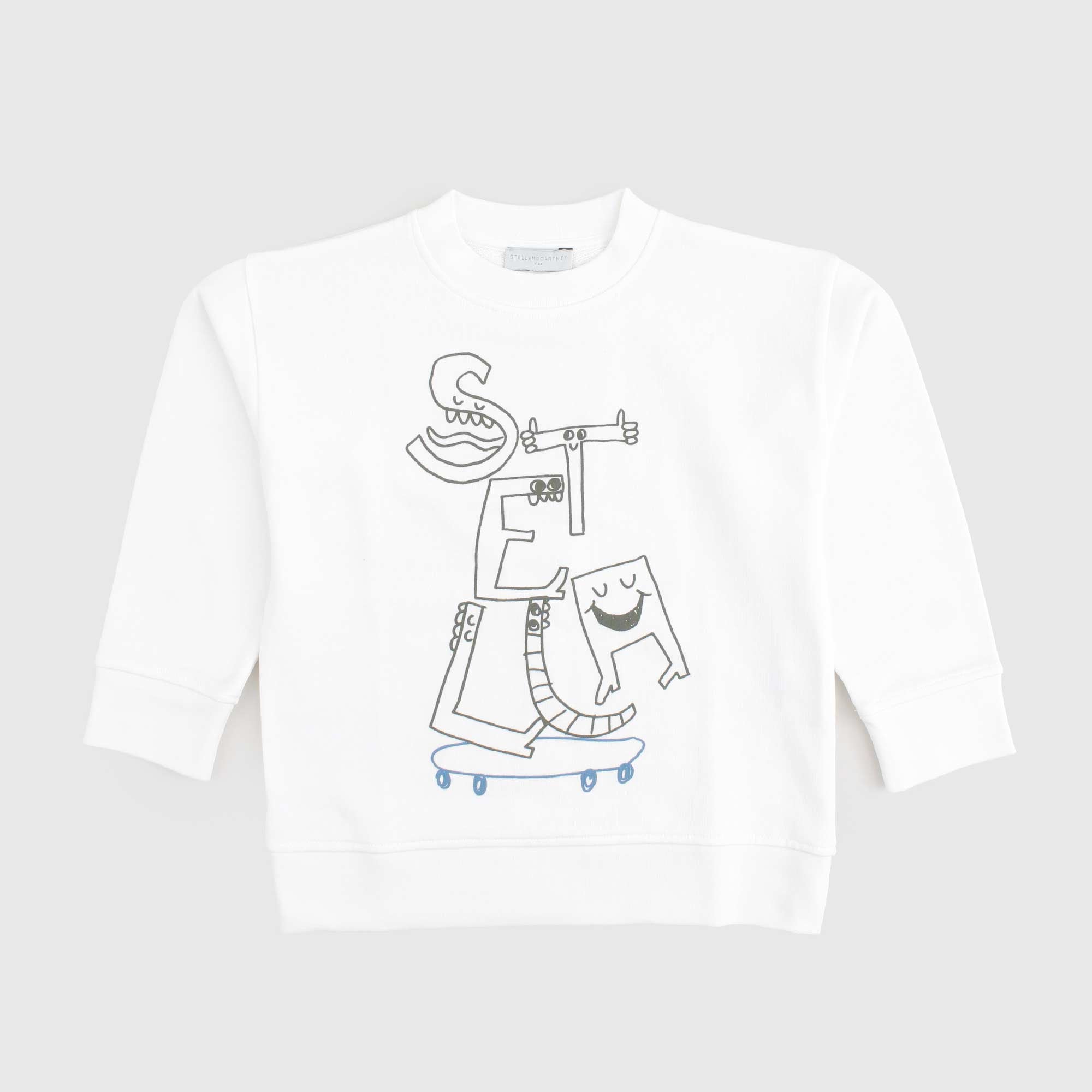 Felpa Bianca Junior Firmata STELLA MC CARTNEY - annameglio.com abbigliamento moda