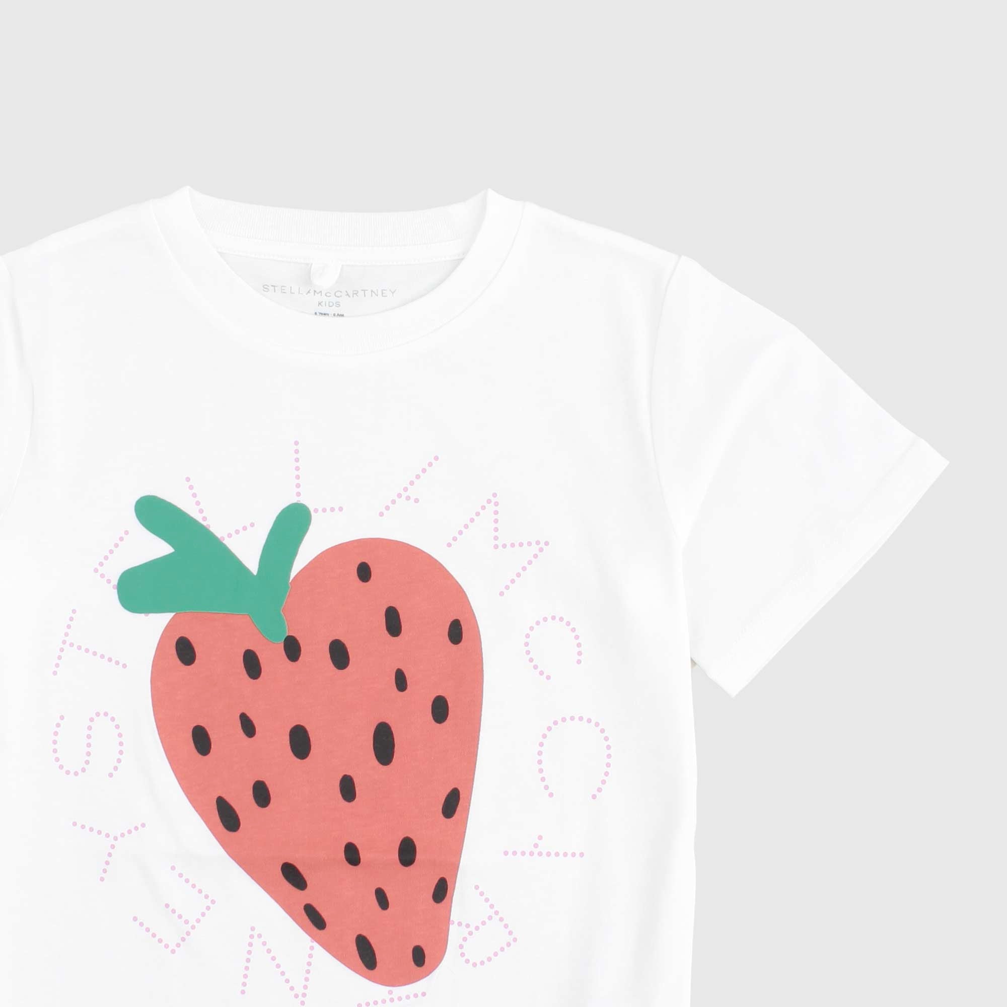 T-shirt Bianca Stampa Fragola STELLA MC CARTNEY - annameglio.com abbigliamento moda