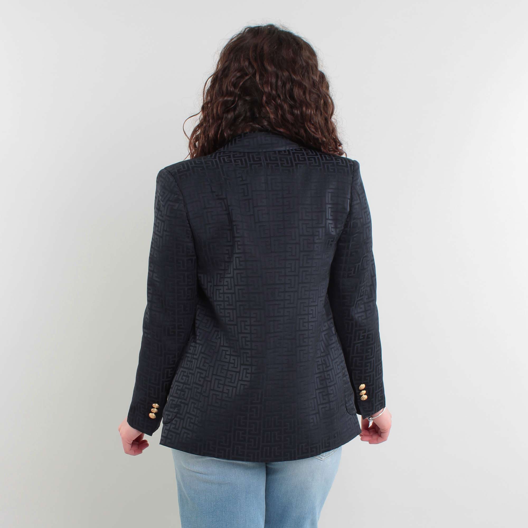 Blazer Con Monogramma Firmato BALMAIN - annameglio.com abbigliamento moda