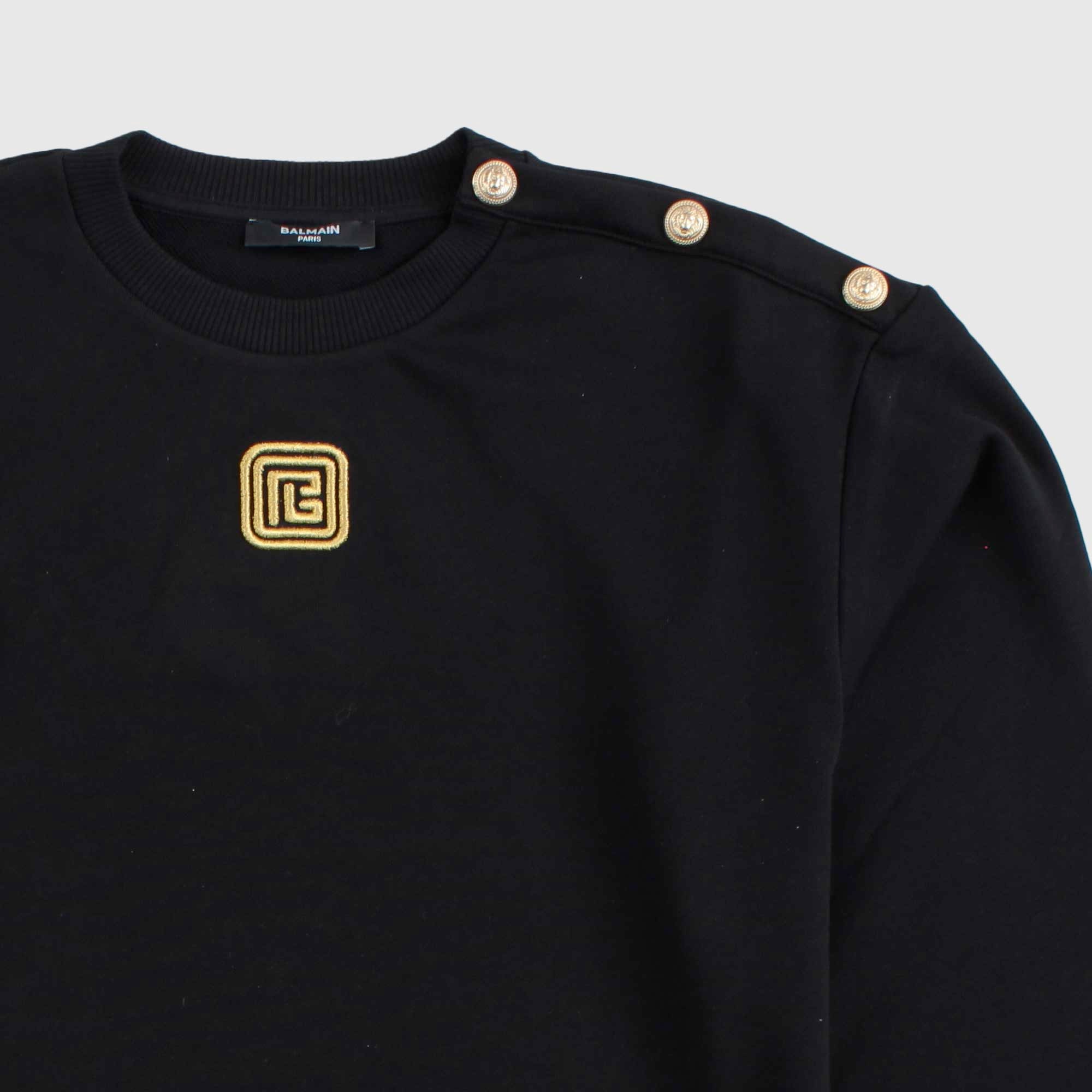 Felpa Nera Firmata BALMAIN - annameglio.com abbigliamento moda