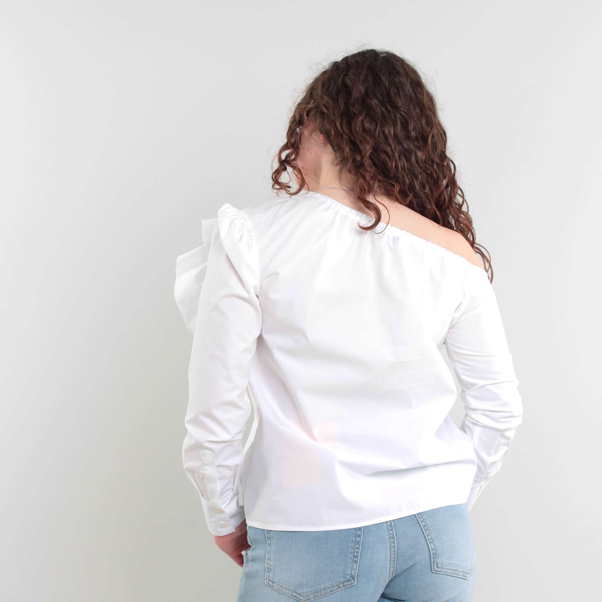 Camicia Bianca Con Fiore Firmata BALMAIN - annameglio.com abbigliamento moda