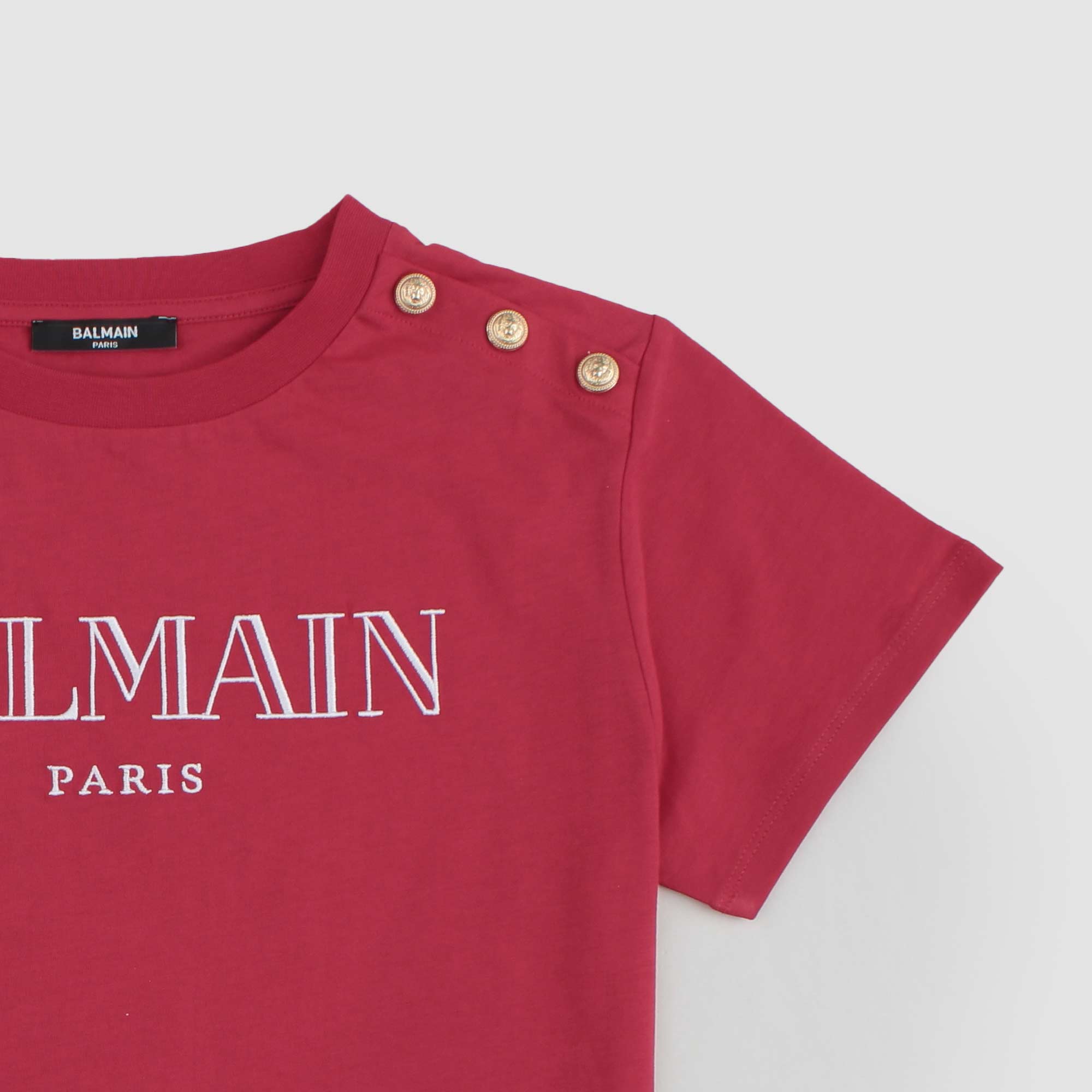 T-shirt Rossa Firmata BALMAIN - annameglio.com abbigliamento moda