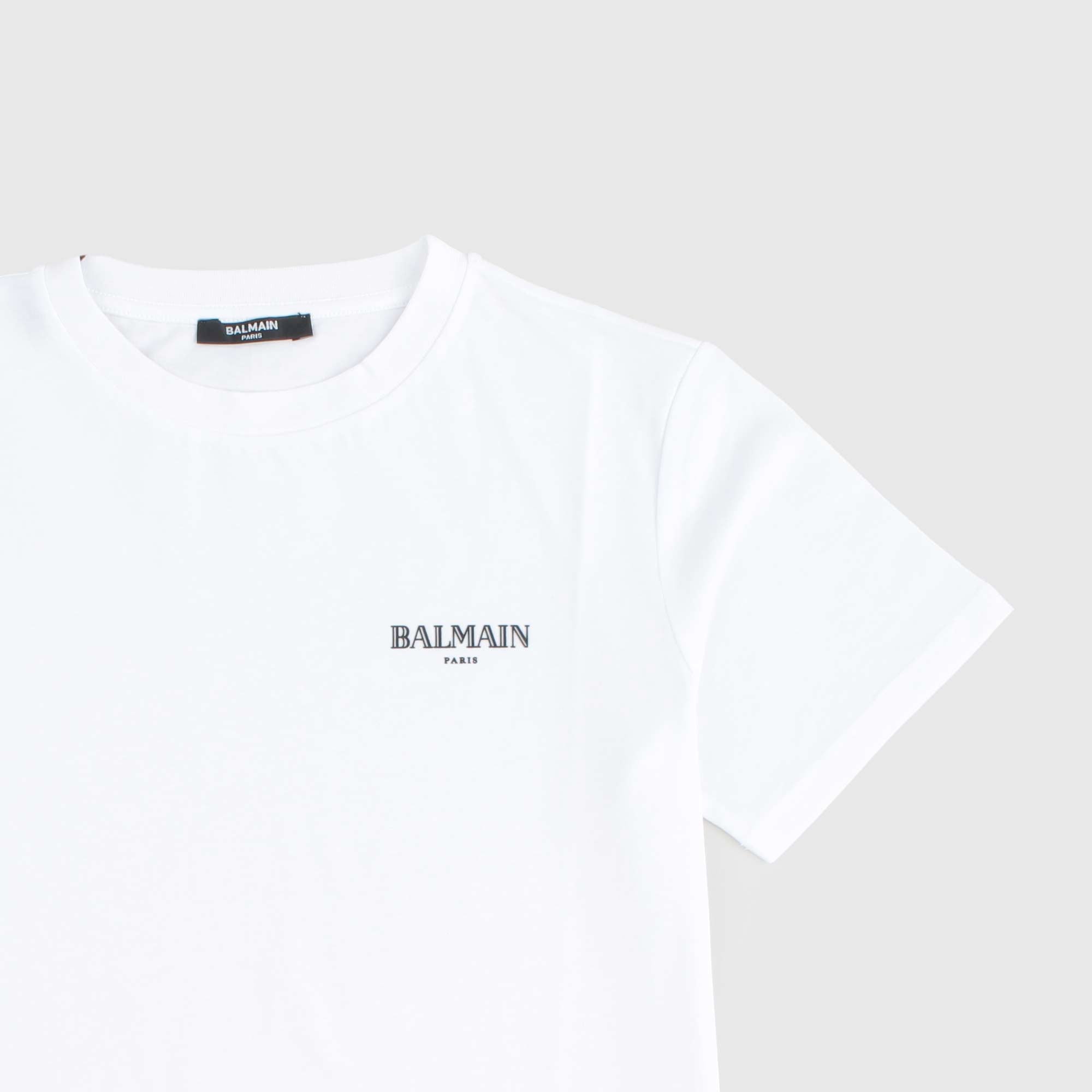 T-shirt Bianca Con Logo Firmata BALMAIN - annameglio.com abbigliamento moda