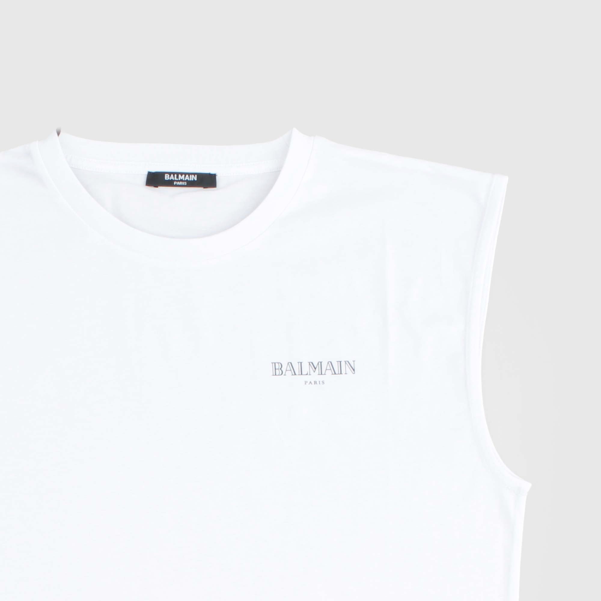 Canottiera Bianca Firmata BALMAIN - annameglio.com abbigliamento moda