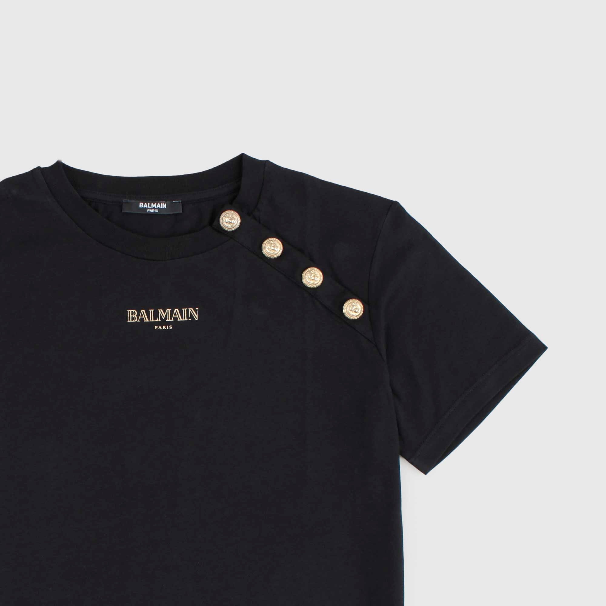 T-shirt Nera Teen BALMAIN - annameglio.com abbigliamento moda