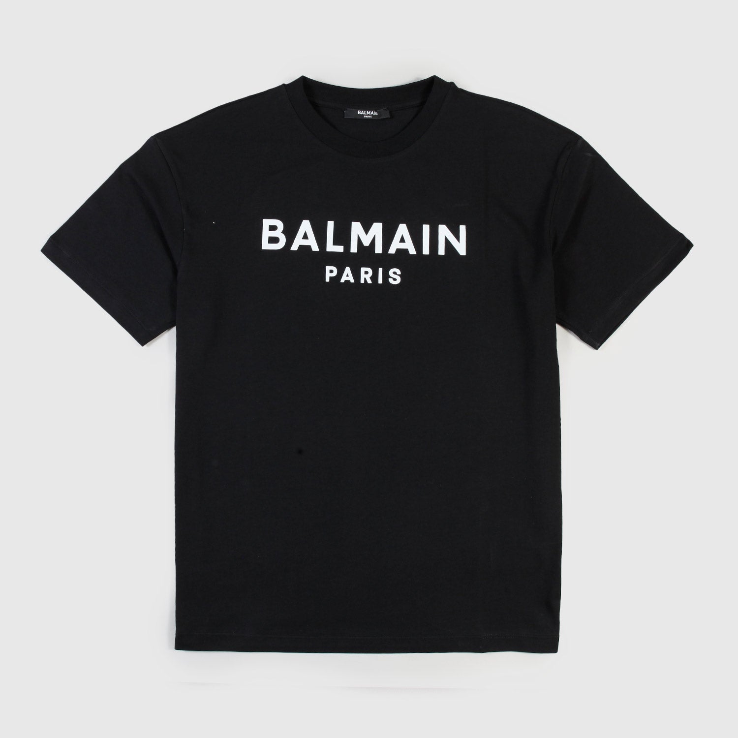 T-shirt Nera Con Logo Lettering Firmata BALMAIN - annameglio.com abbigliamento moda