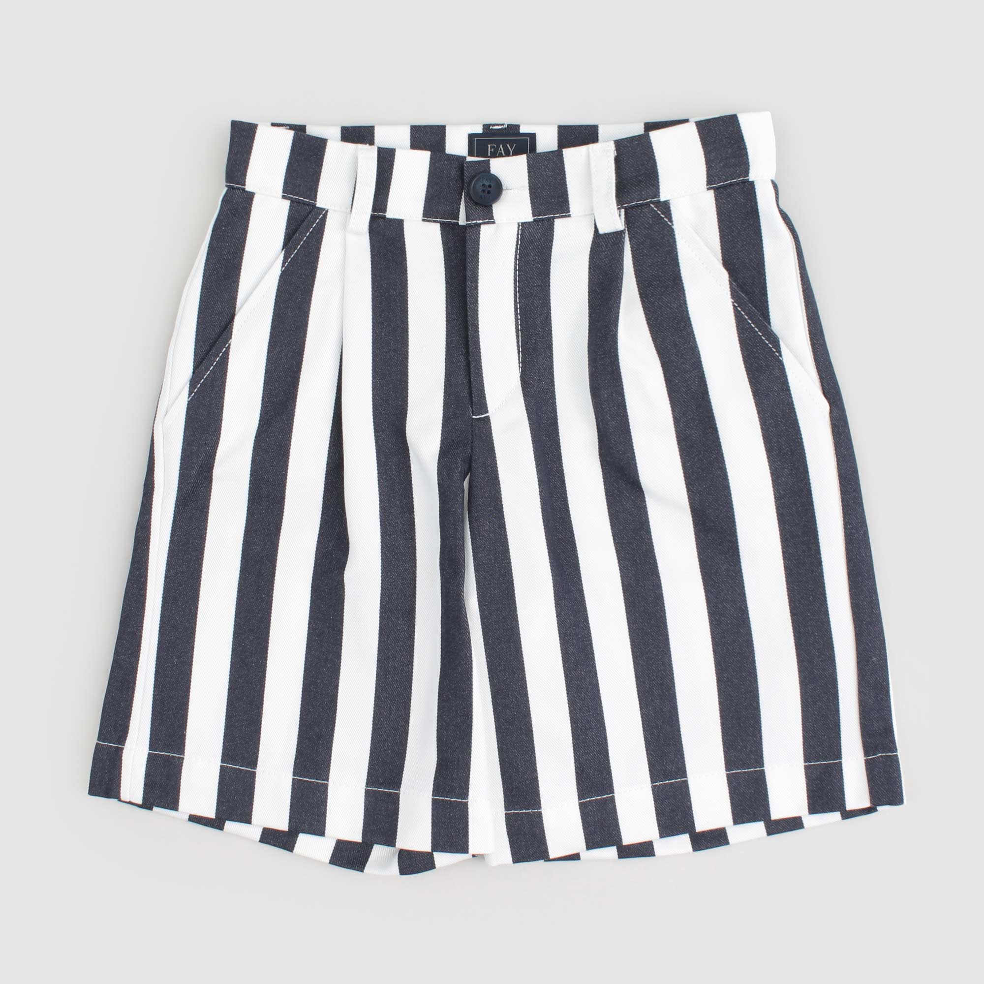 Bermuda A Righe Bianco E Blu Firmati FAY JUNIOR - annameglio.com abbigliamento moda