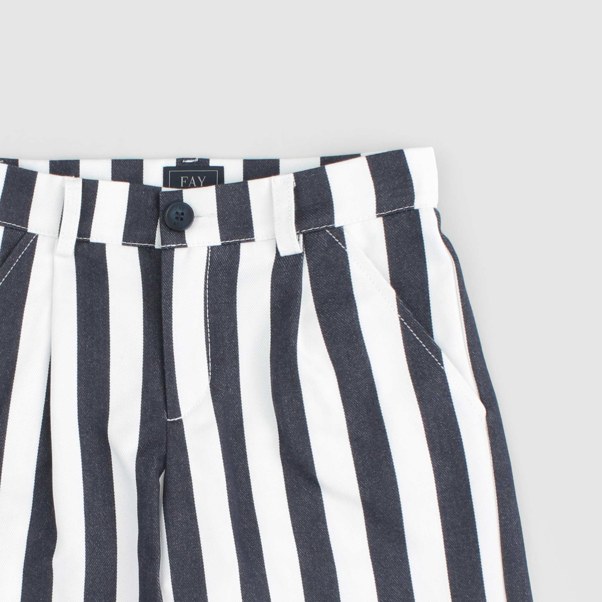 Bermuda A Righe Bianco E Blu Firmati FAY JUNIOR - annameglio.com abbigliamento moda