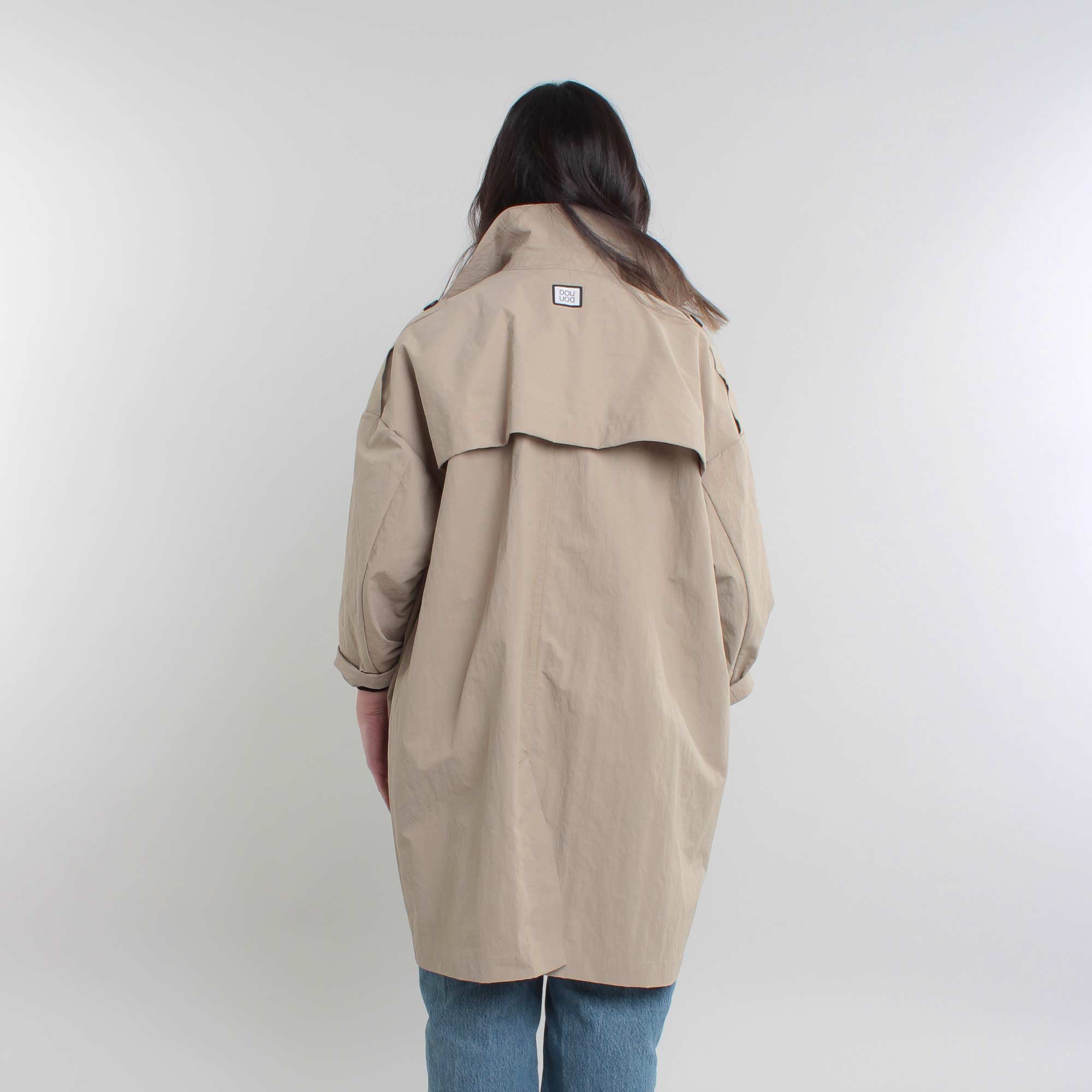 Trench Beige Lungo Firmato DOUUOD - annameglio.com abbigliamento moda