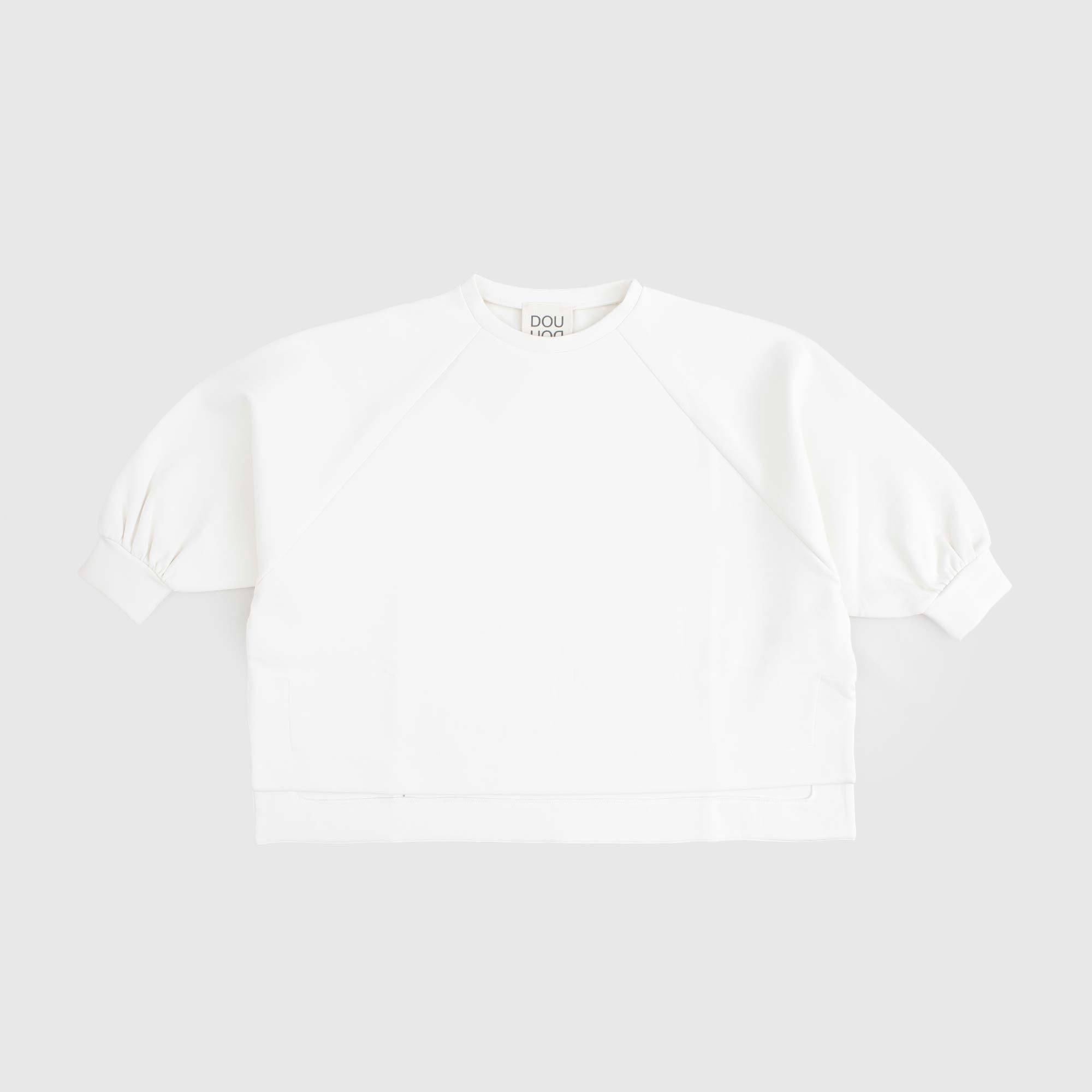 Felpa Color Latte Firmata Douuod - annameglio.com abbigliamento moda