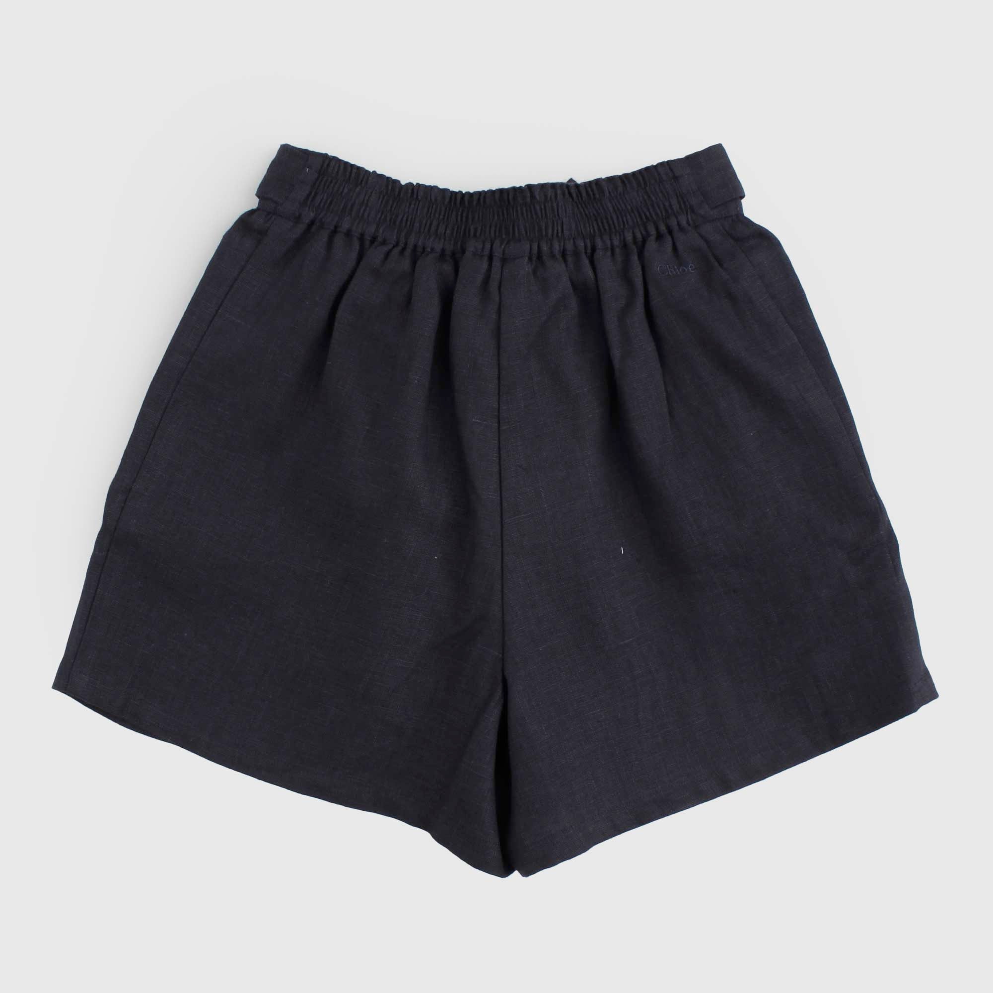 Bermuda Blu Con Elastico Firmato CHLOE' - annameglio.com abbigliamento moda