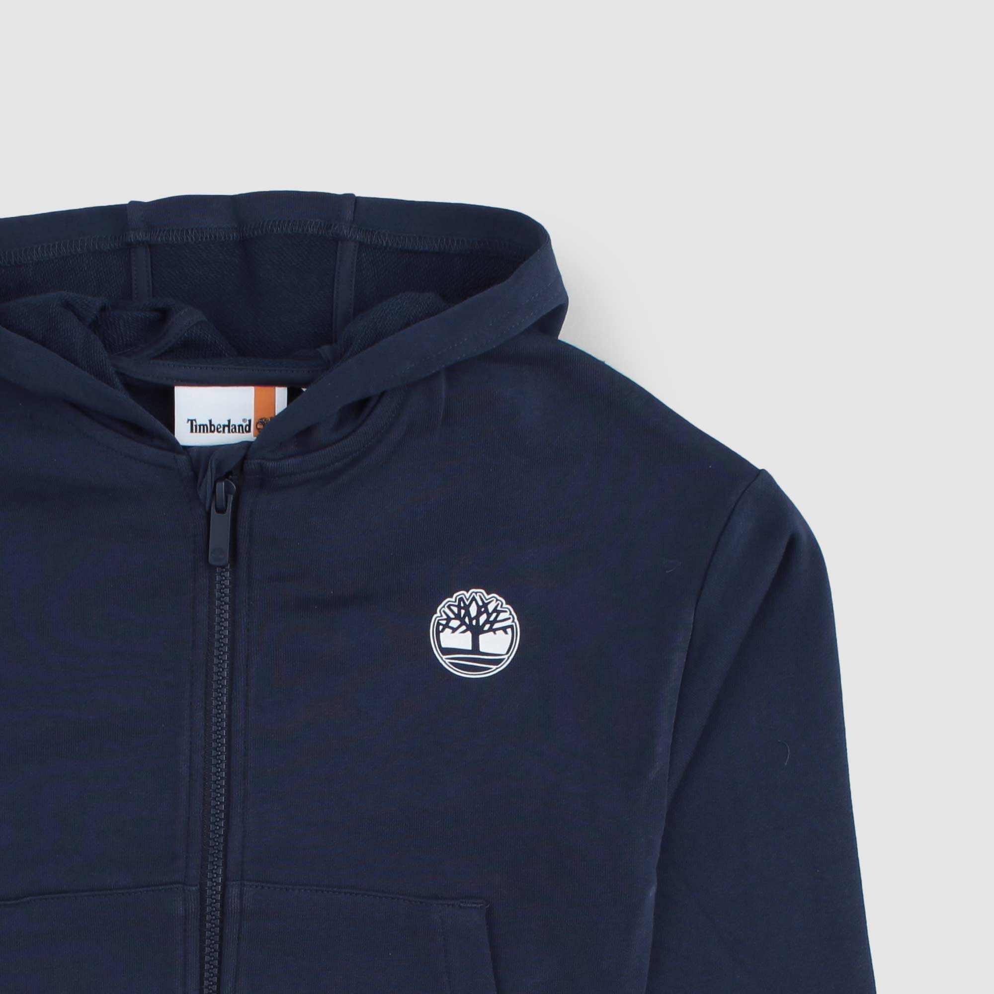 Felpa Blu Con Logo Bianco Firmata TIMBERLAND - annameglio.com abbigliamento moda