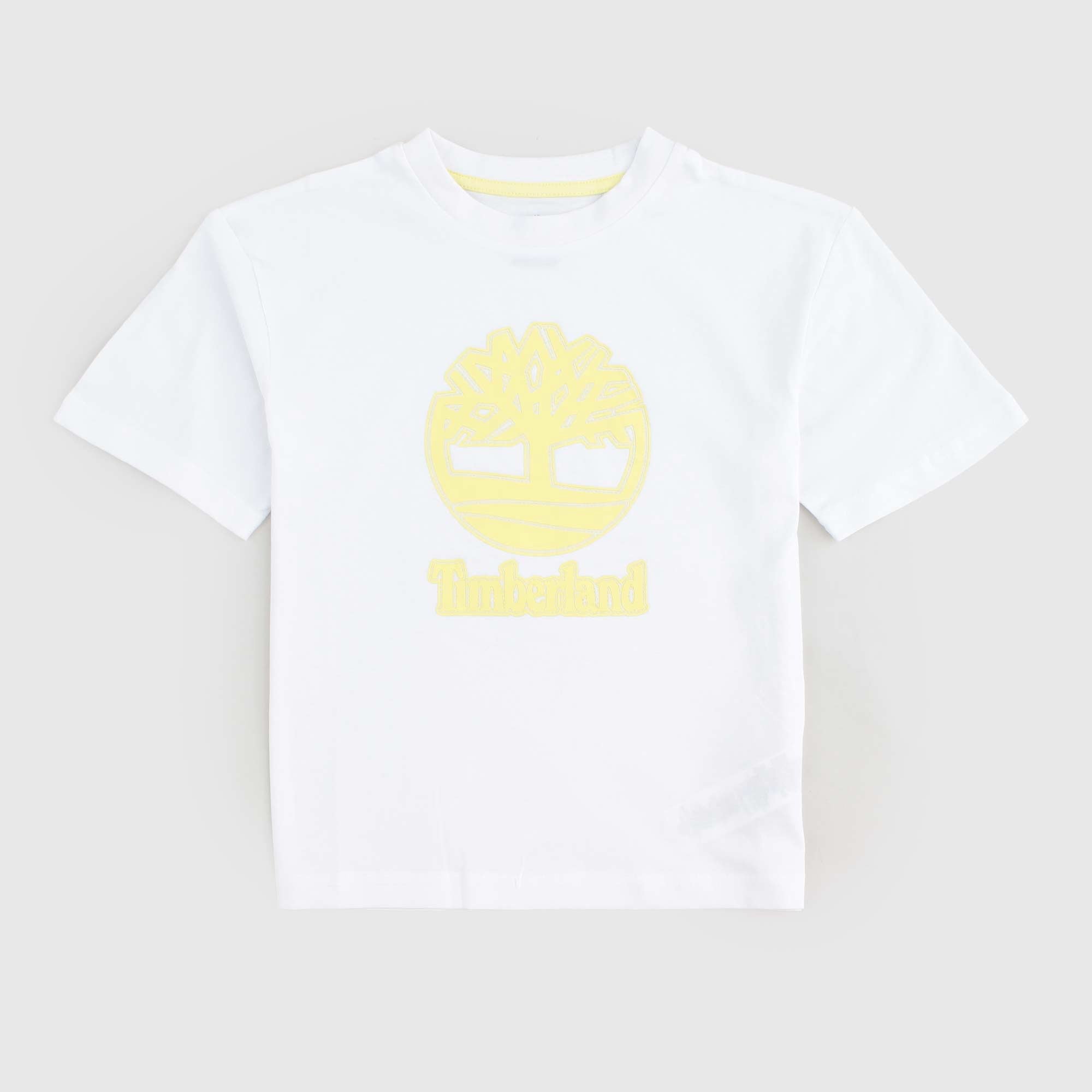 T-shirt Bianca Con Logo Giallo Firmata TIMBERLAND - annameglio.com abbigliamento moda