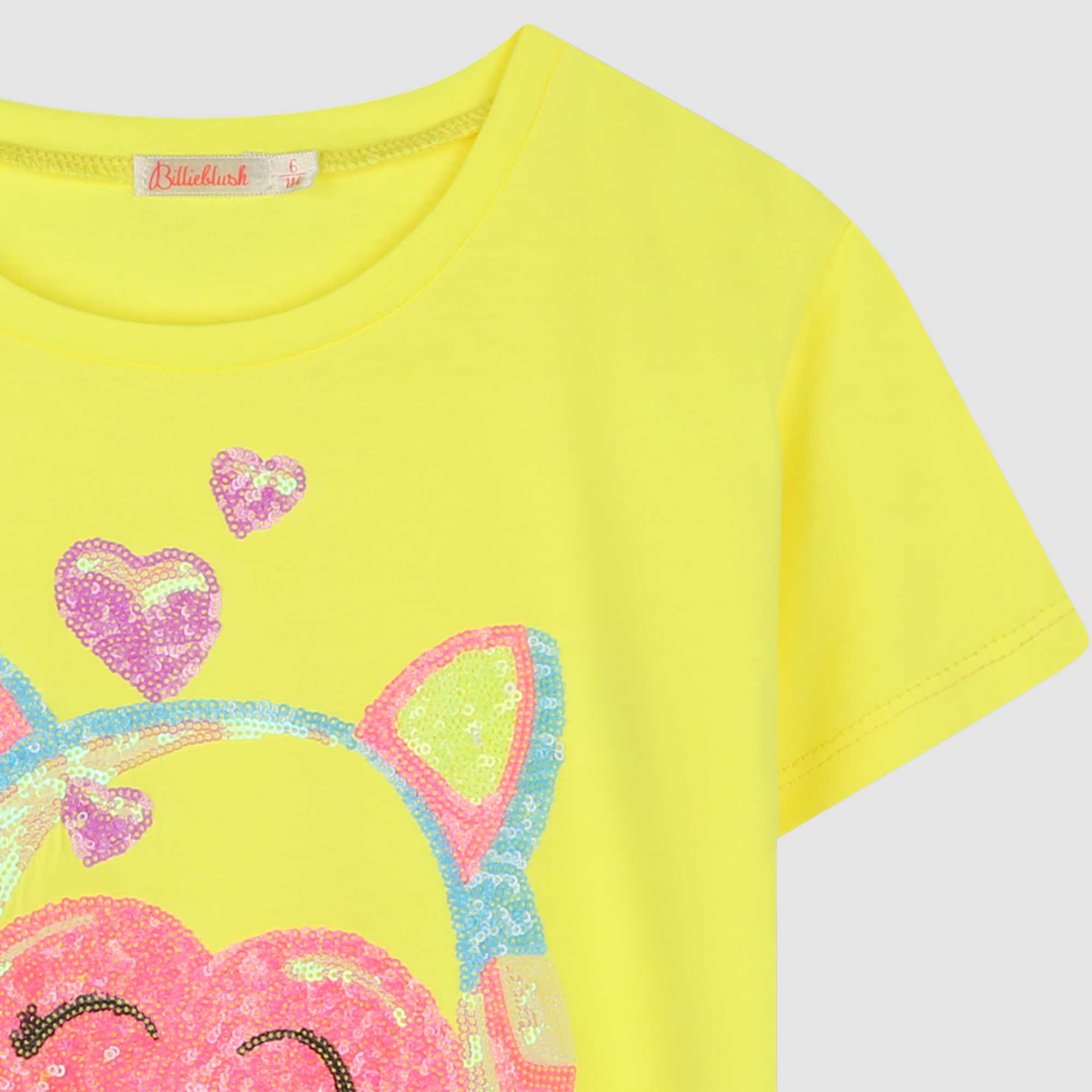 T-shirt Gialla Con Stampa Firmata BILLIEBLUSH - annameglio.com abbigliamento moda