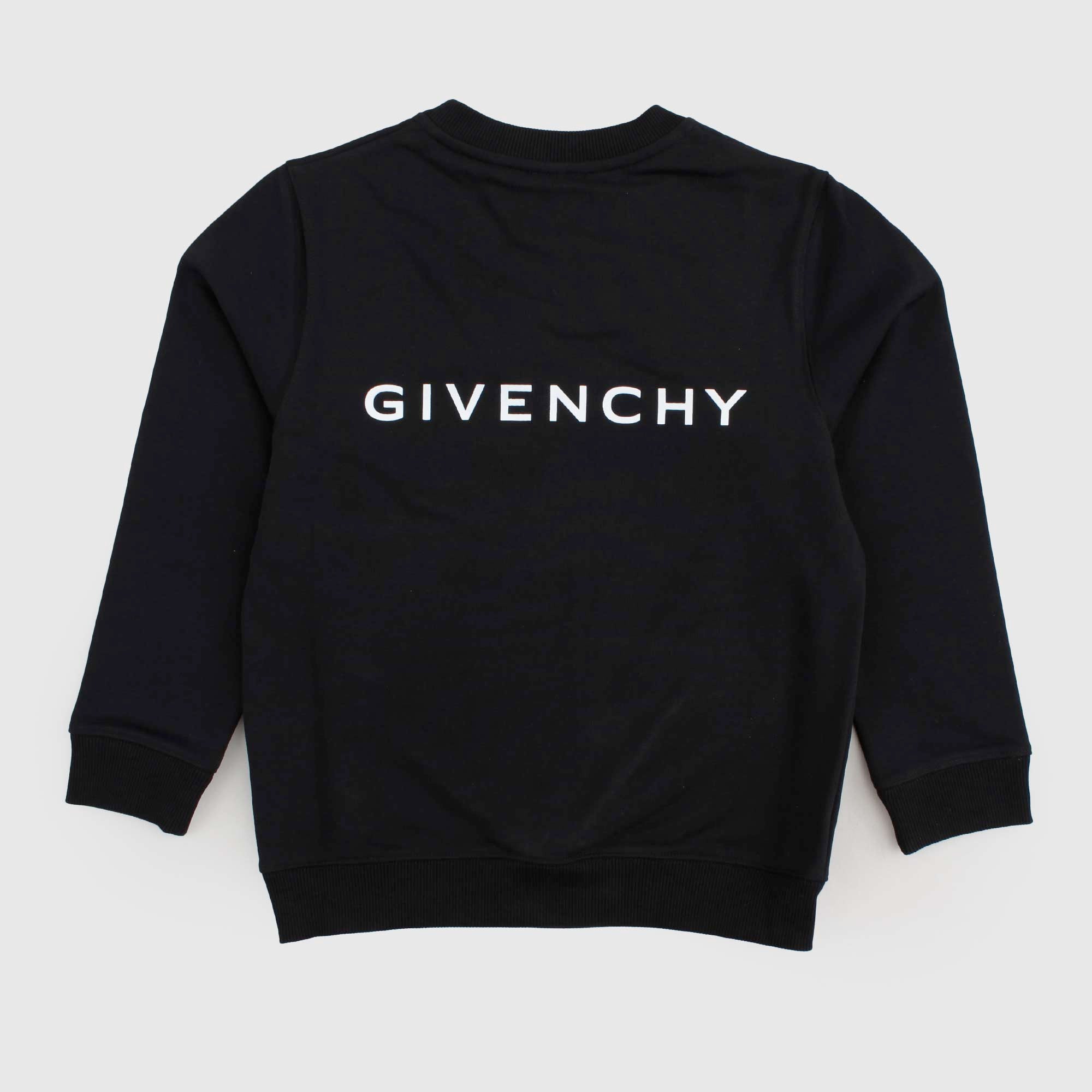 Felpa Nera Con Motivo Firmata GIVENCHY - annameglio.com abbigliamento moda