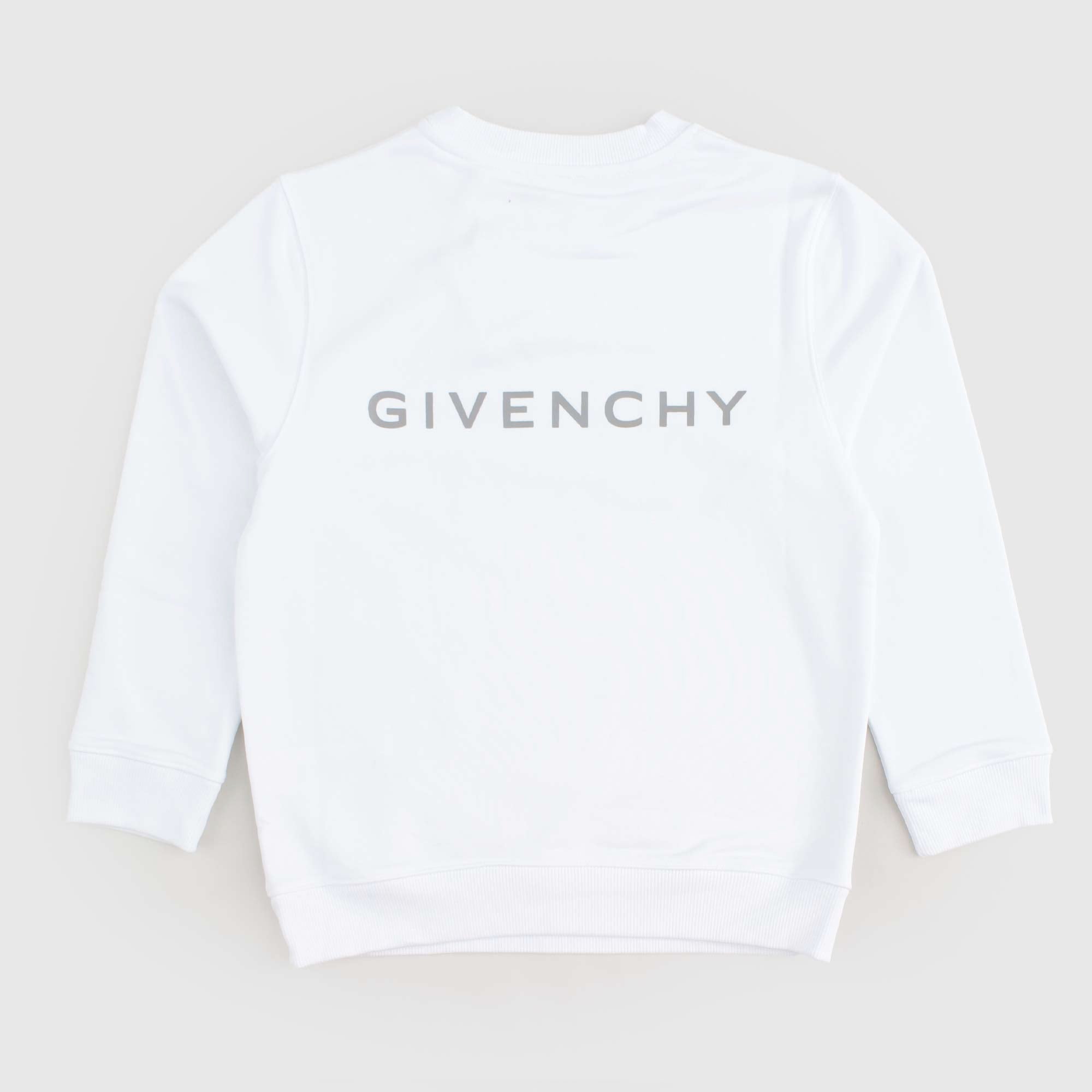 Felpa Bianca Con Motivo Firmata GIVENCHY - annameglio.com abbigliamento moda
