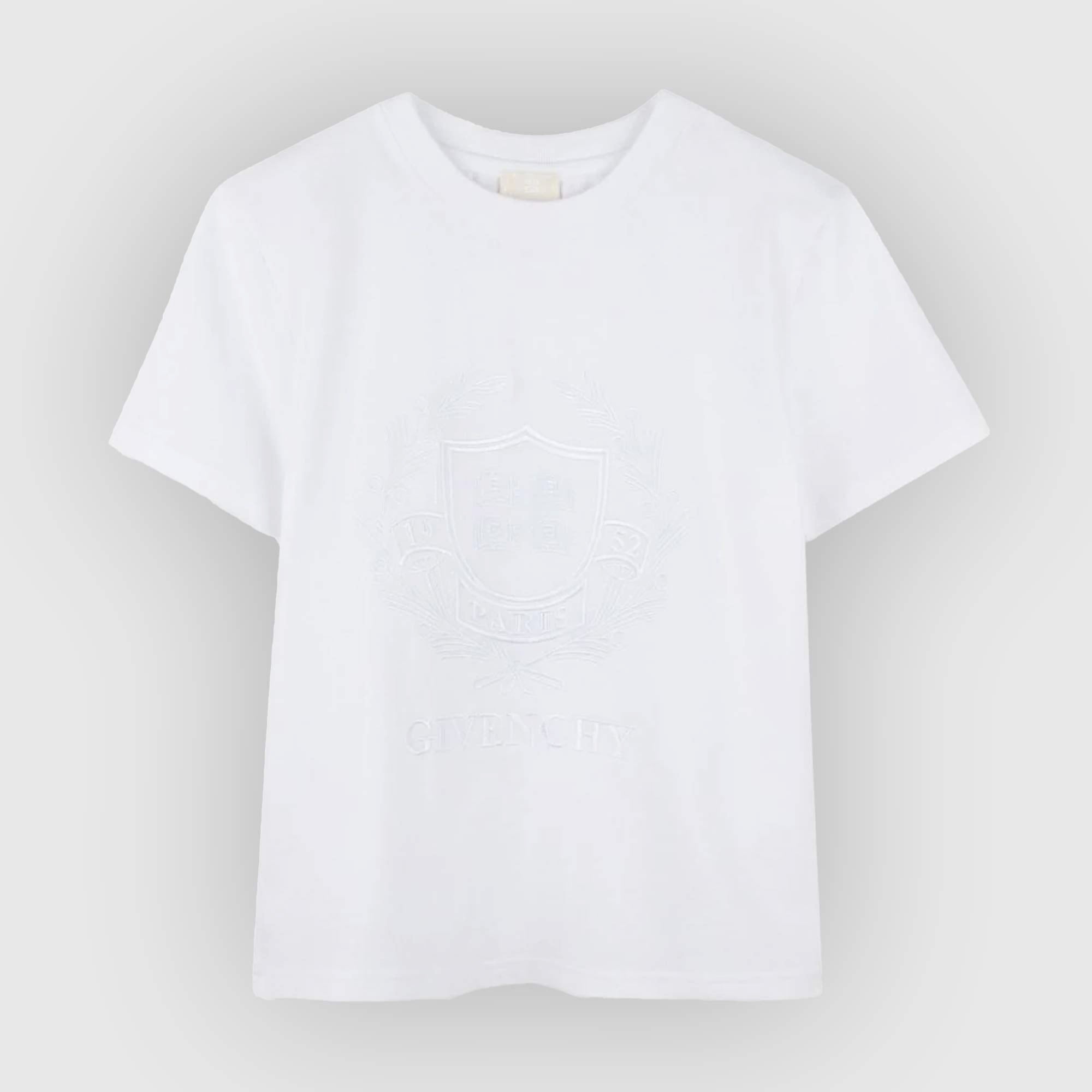 T-shirt Bianca Con Ricamo Firmata GIVENCHY - annameglio.com abbigliamento moda