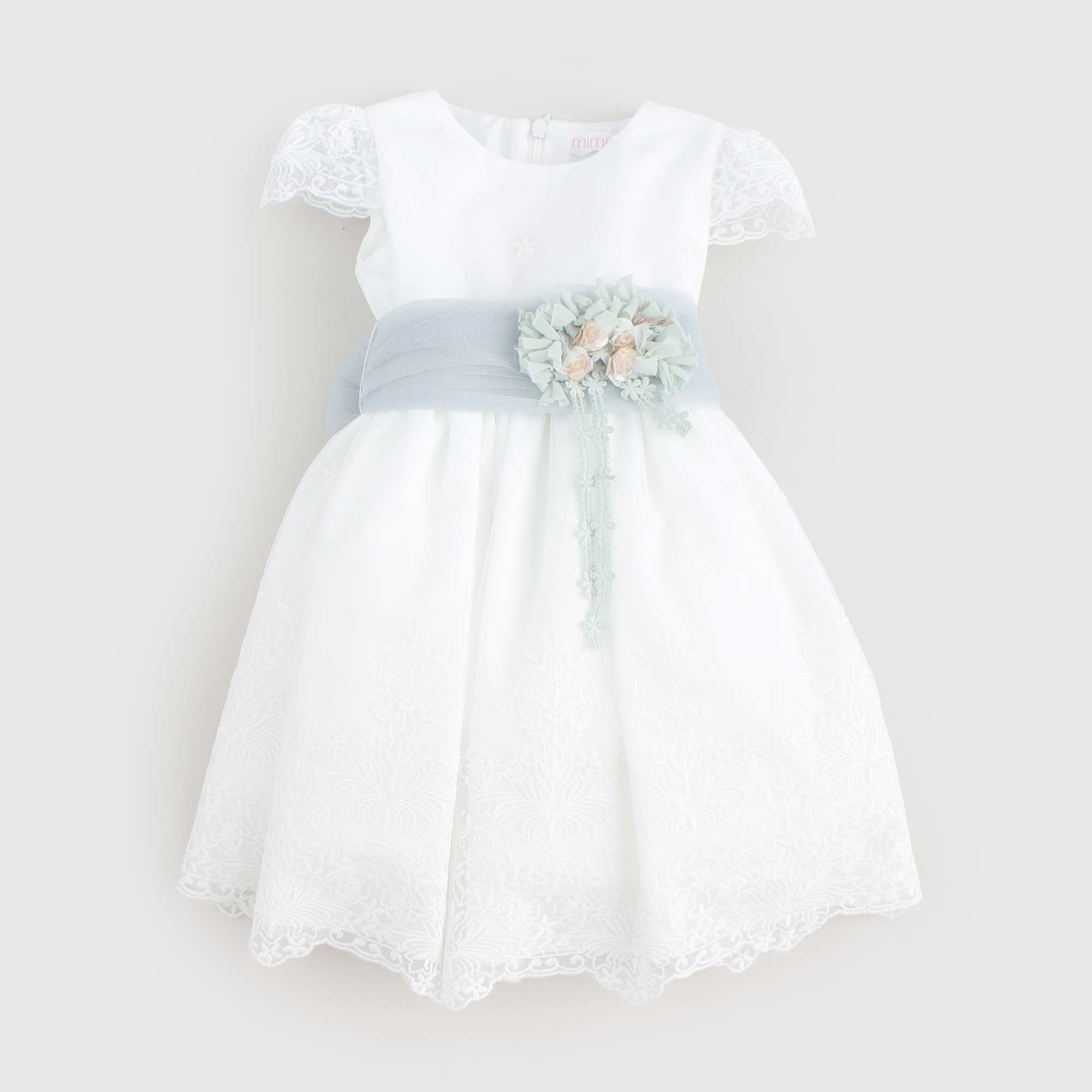 Abito Bianco Con Fiore Firmato MIMILÚ - annameglio.com abbigliamento moda