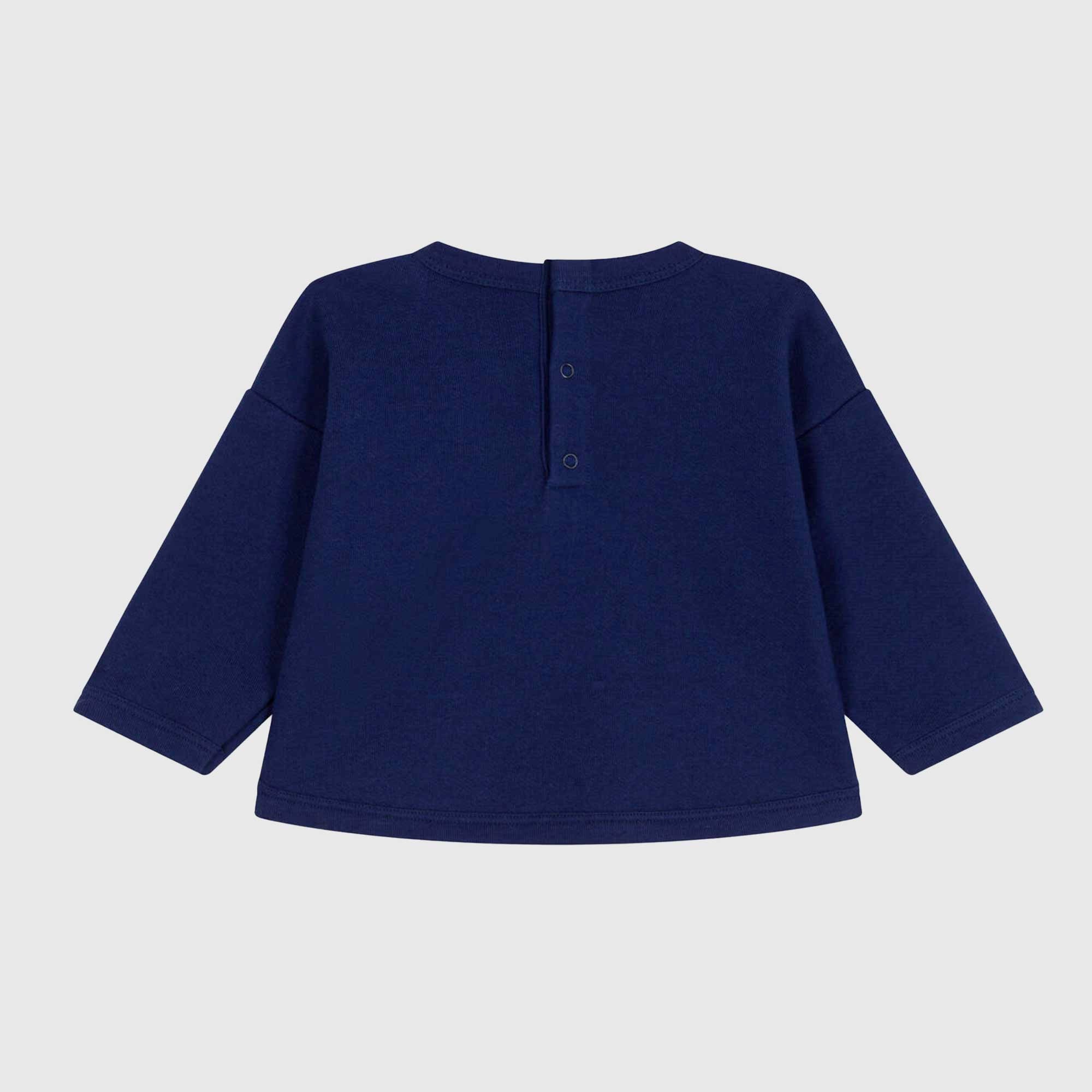 Felpa Blu New Born Firmata PETIT BATEAU - annameglio.com abbigliamento moda