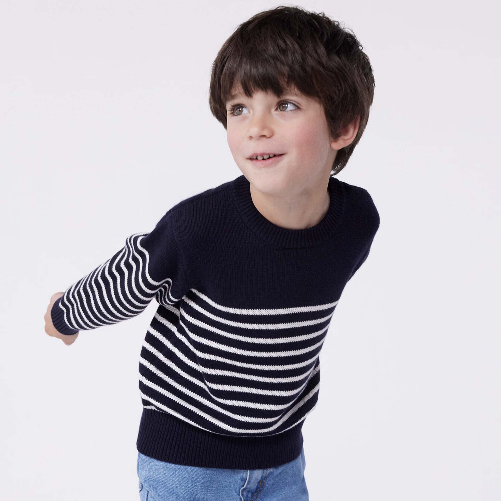 Maglioncino Bianco E Blu Firmato PETIT BATEAU - annameglio.com abbigliamento moda
