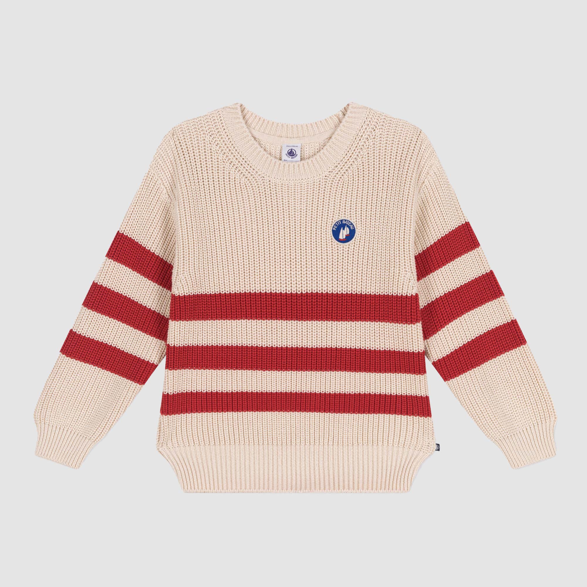Maglioncino Bianco E Arancio Firmato PETIT BATEAU - annameglio.com abbigliamento moda