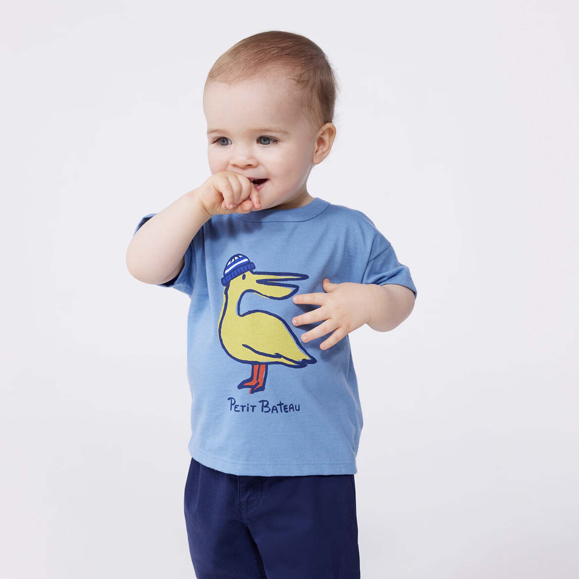 T-shirt Celeste Firmata PETIT BATEAU - annameglio.com abbigliamento moda