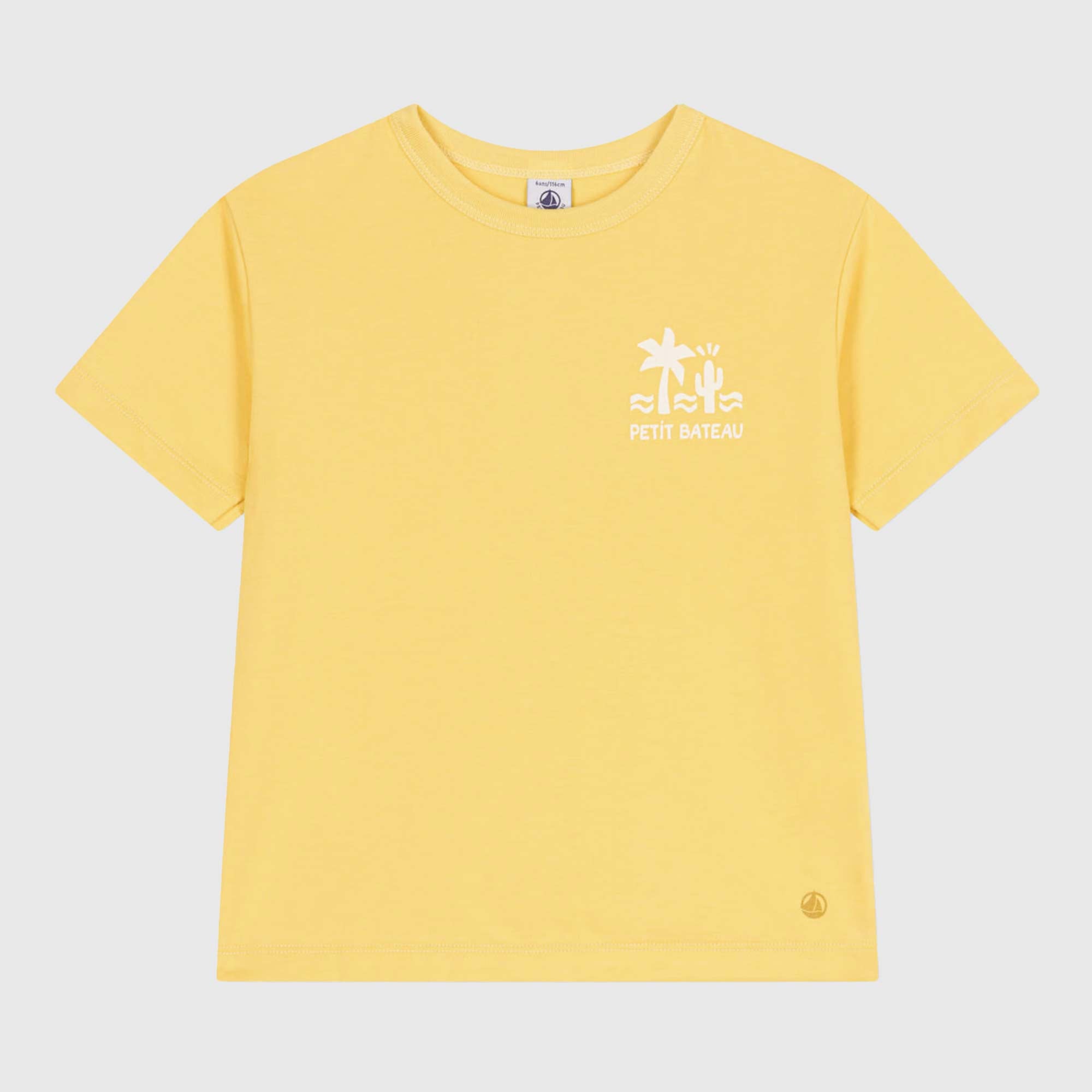 T-shirt Gialla Maniche Corte Firmata PETIT BATEAU - annameglio.com abbigliamento moda
