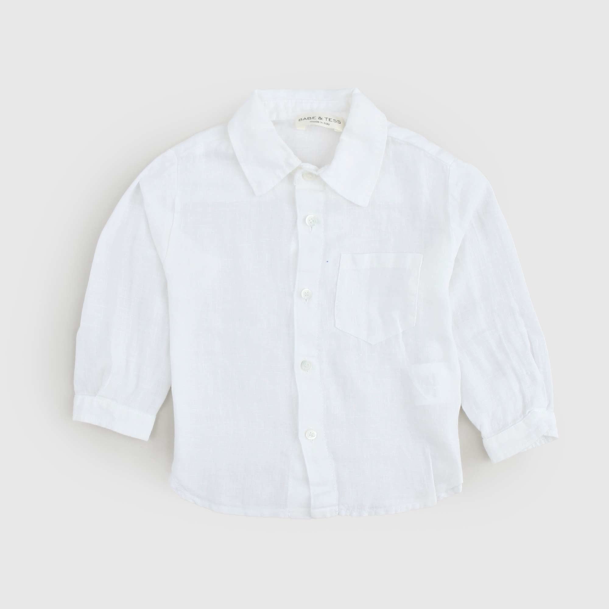 Camicia Bianca in Lino Firmata BABE & TESS - annameglio.com abbigliamento moda