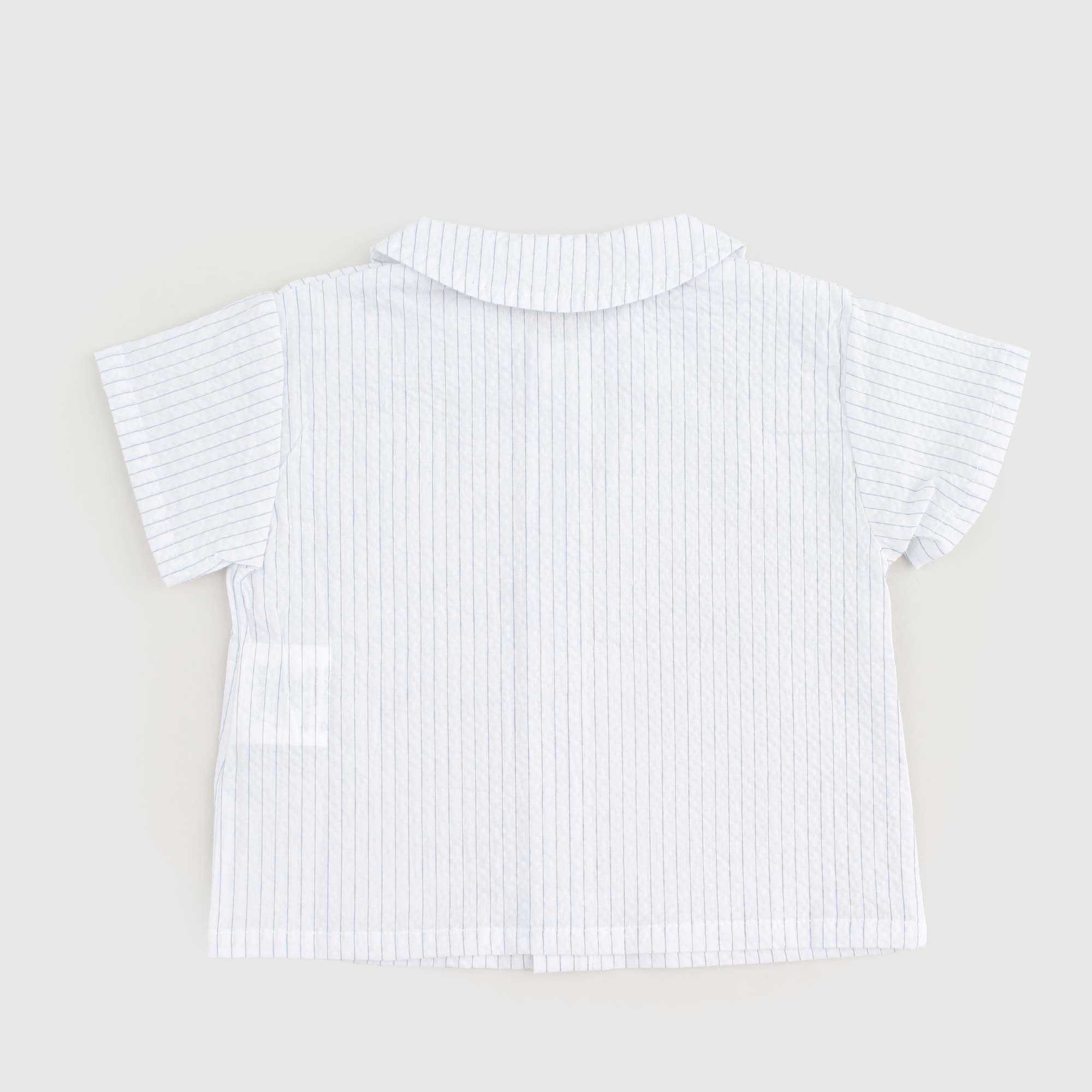 Camicetta Bianca E Celeste Firmata BABE & TESS - annameglio.com abbigliamento moda