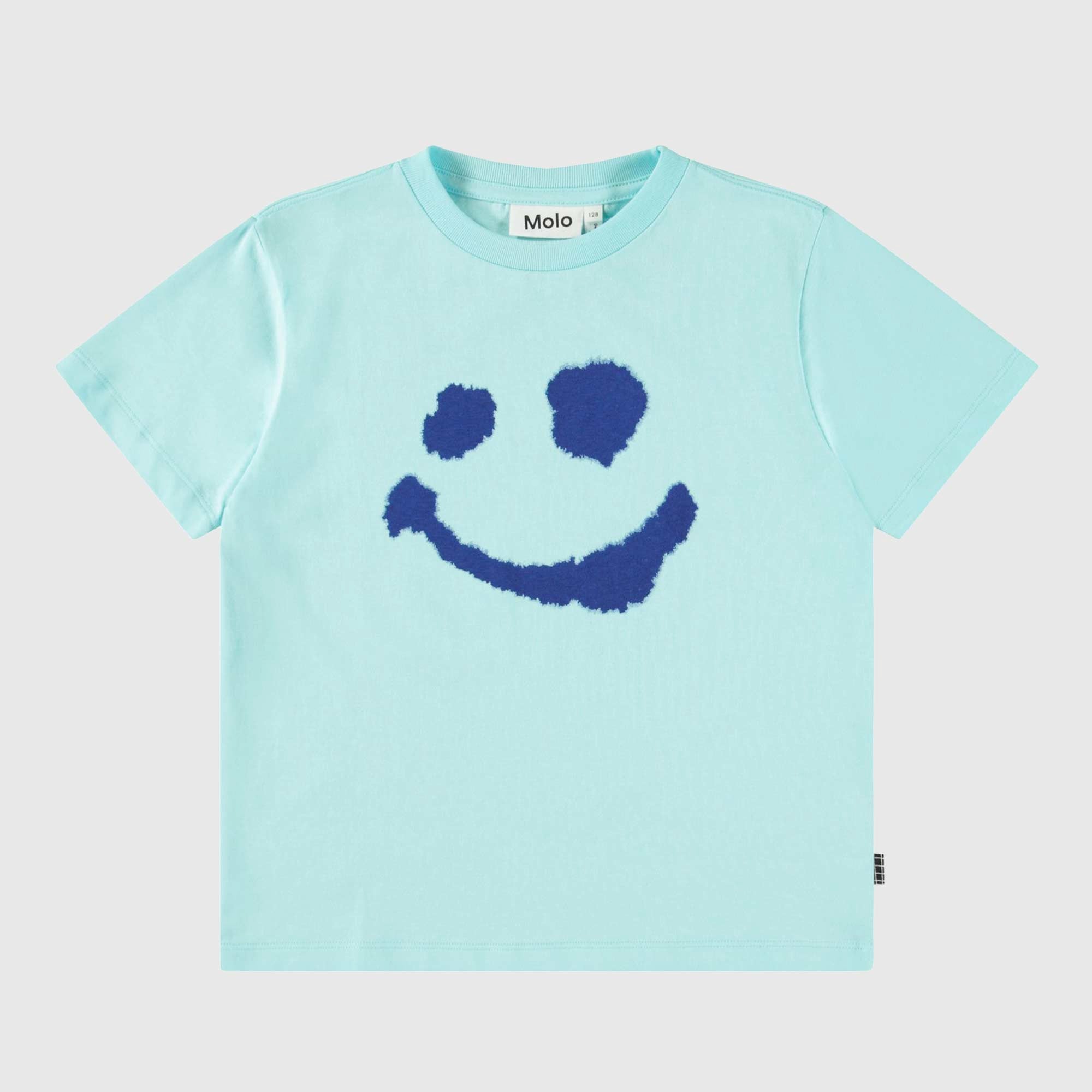 T-shirt Celeste In Cotone Firmato MOLO - annameglio.com abbigliamento moda