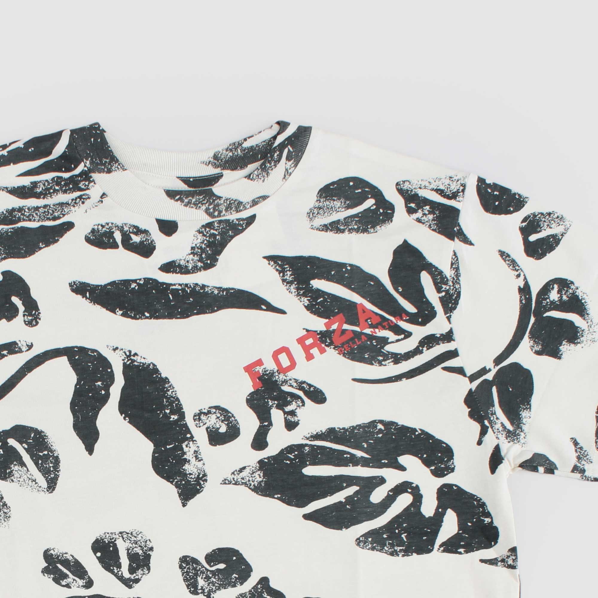 T-shirt Panna E Nera Con Stampa Firmata MOLO - annameglio.com abbigliamento moda