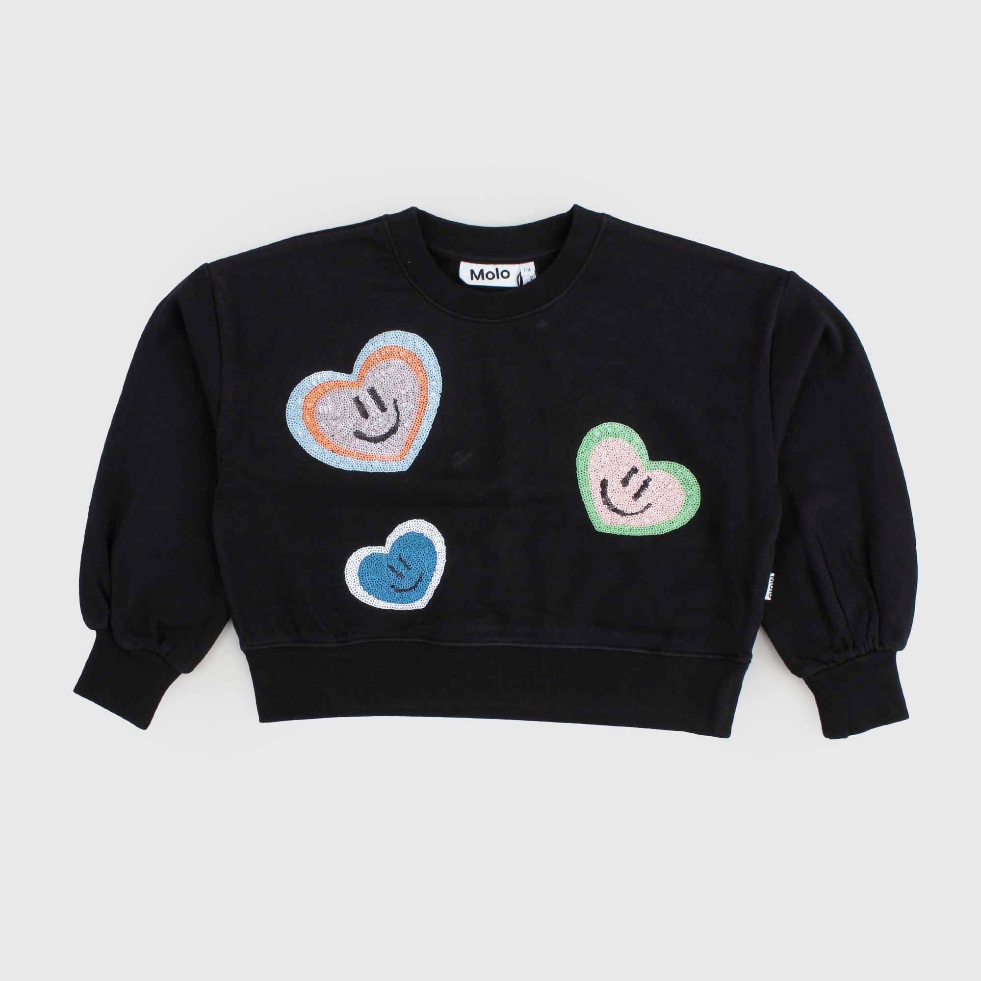 Felpa Nera Firmata MOLO - annameglio.com abbigliamento moda