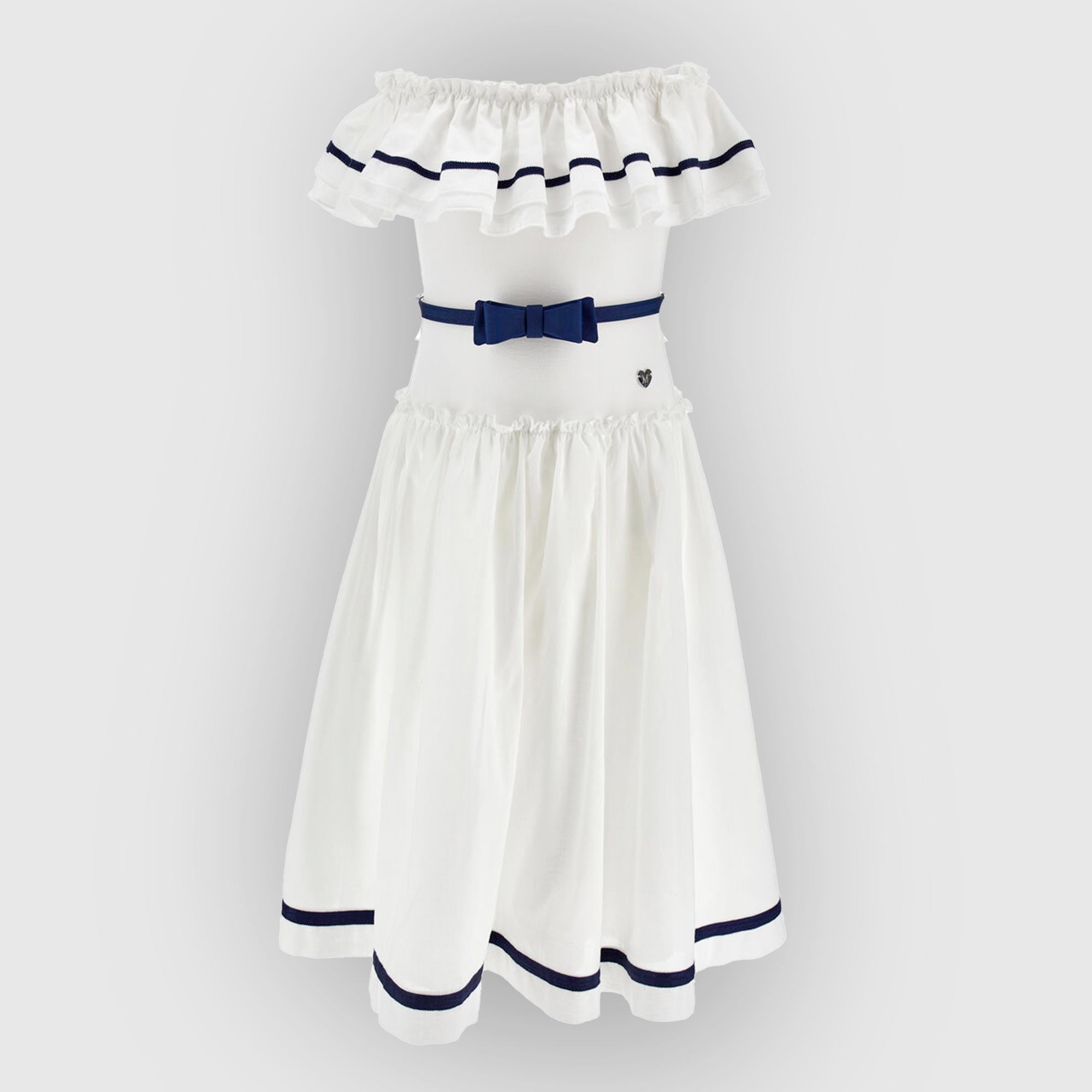 Abito Mussola Con Rouche Firmato MONNALISA - annameglio.com abbigliamento moda