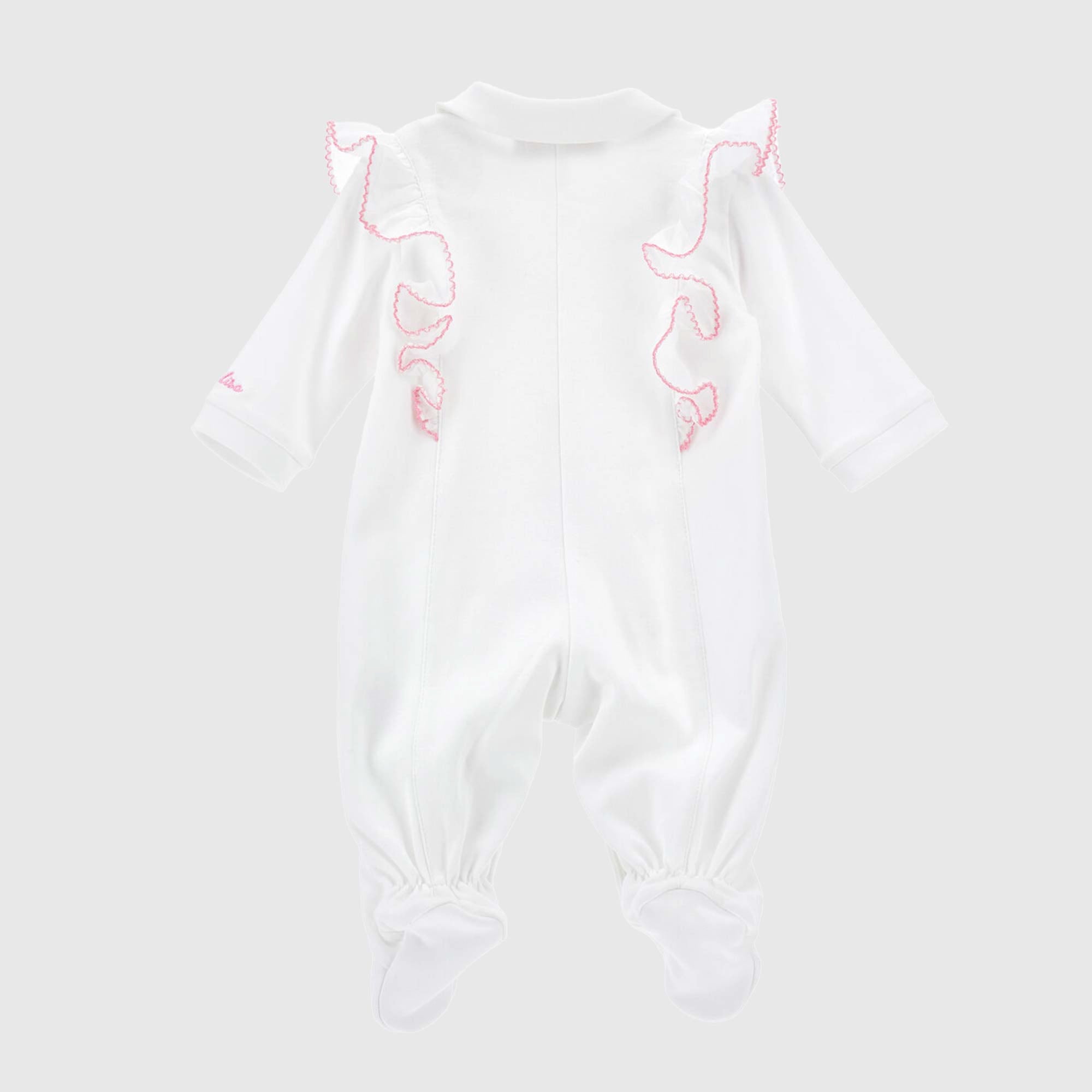 Tutina Bianca E Rosa Firmata MONNALISA - annameglio.com abbigliamento moda