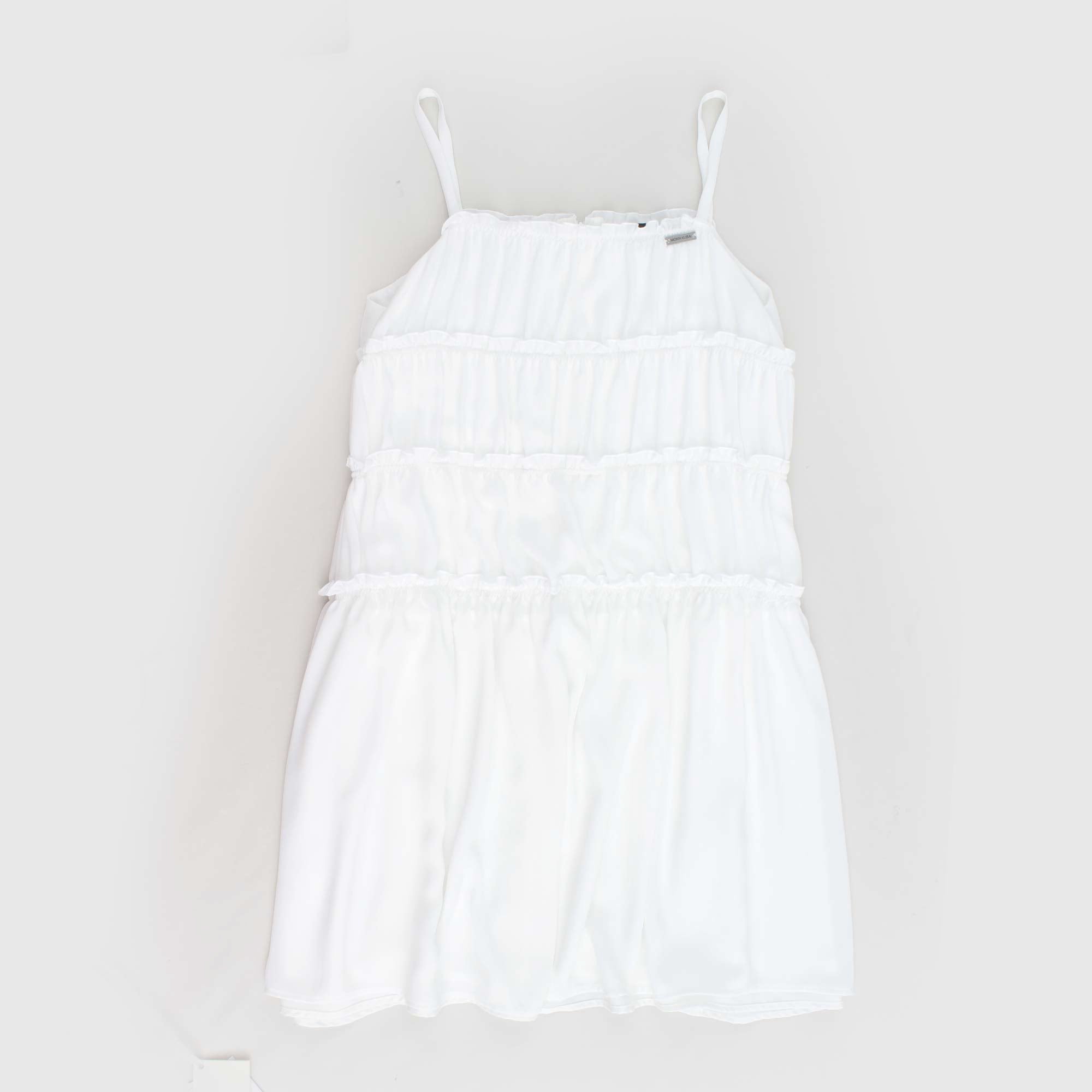 Abito Bianco Con Bretelle Firmato MONNALISA - annameglio.com abbigliamento moda