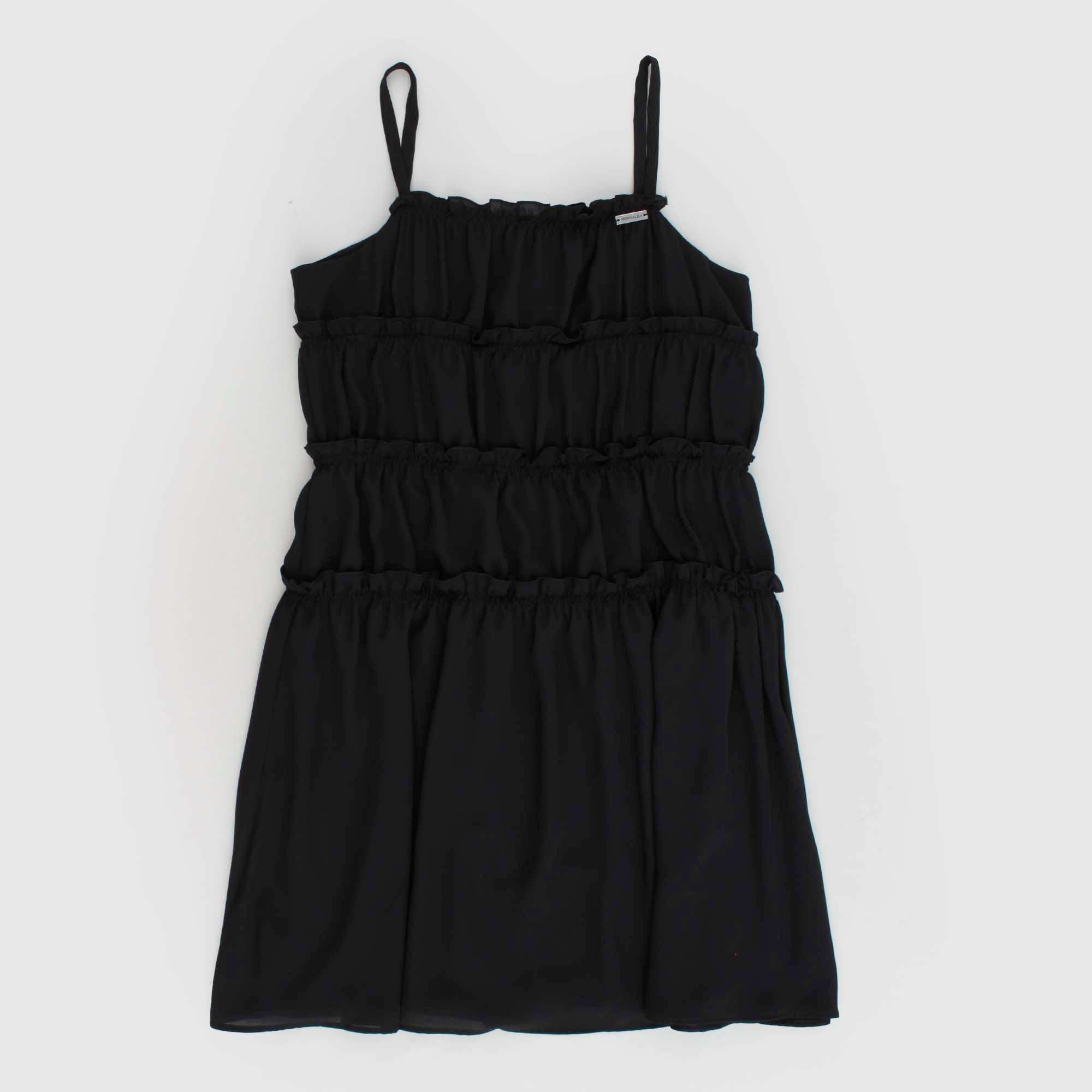 Abito Nero Con Bretelle Firmato MONNALISA - annameglio.com abbigliamento moda