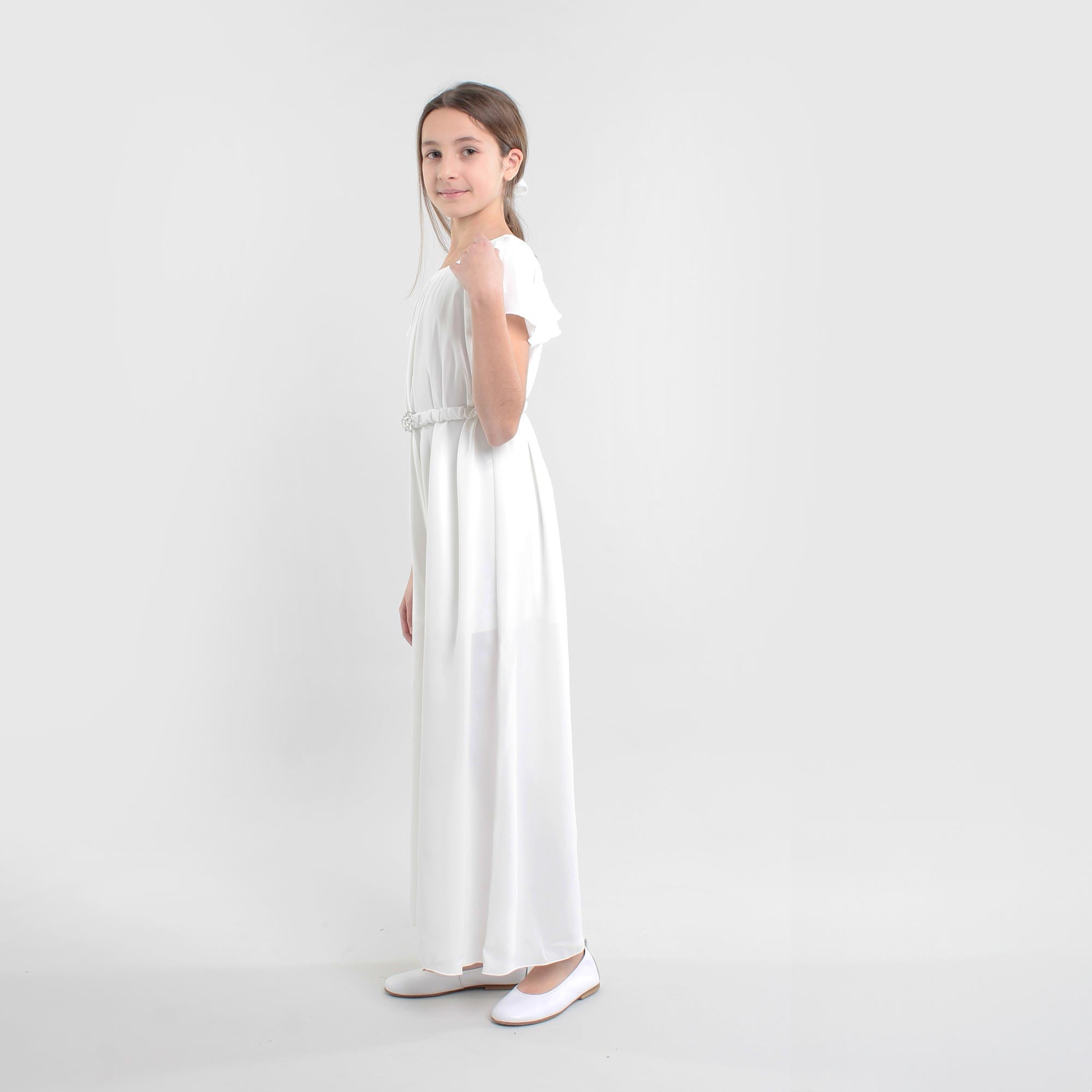 Abito Lungo Bianco Firmato MONNALISA - annameglio.com abbigliamento moda