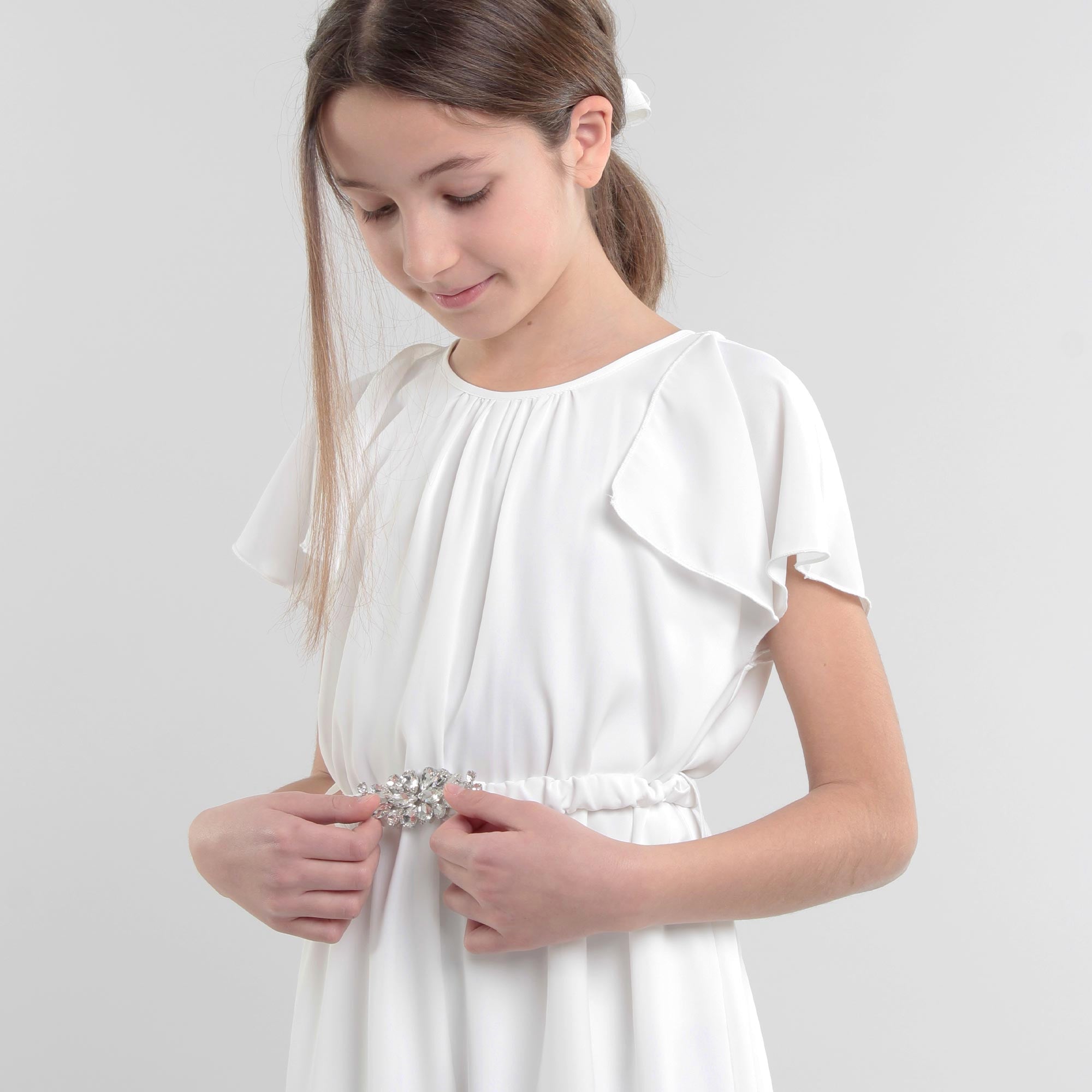 Abito Lungo Bianco Firmato MONNALISA - annameglio.com abbigliamento moda