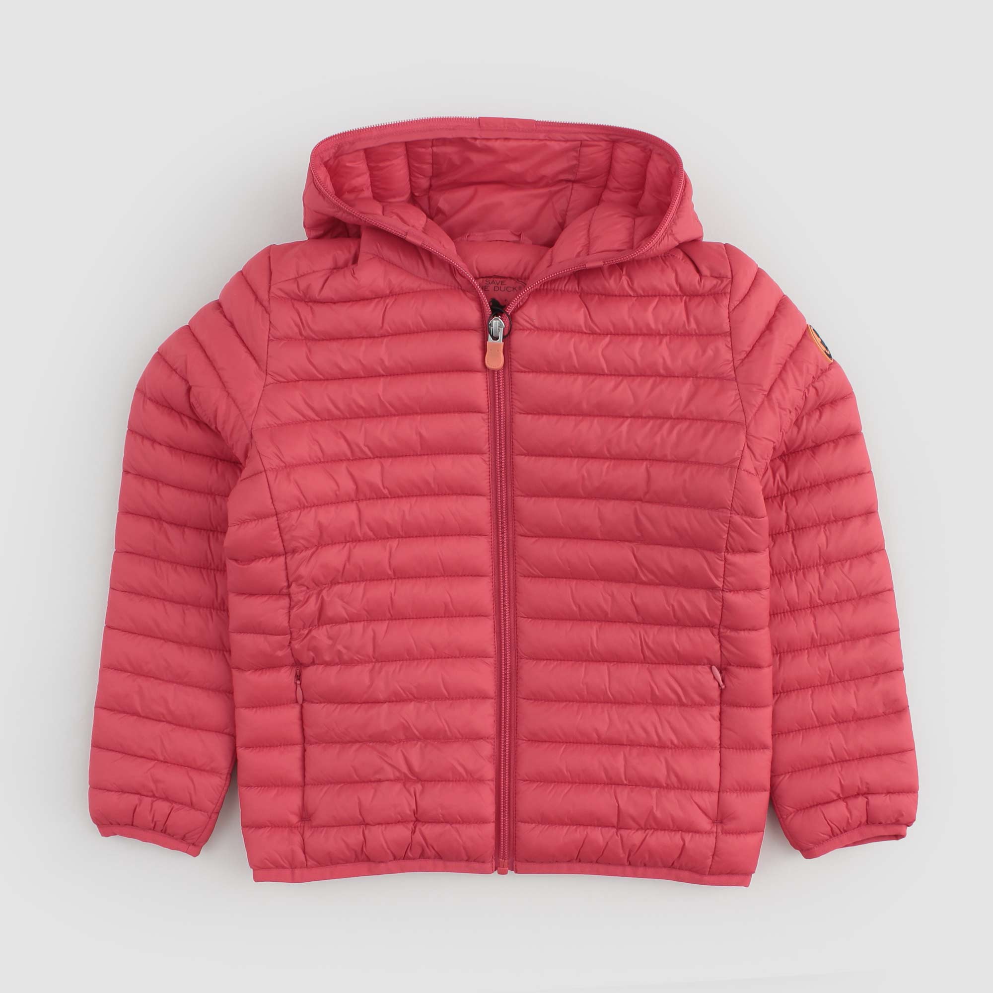 Giubbino Rosso Con Cappuccio Firmato SAVE THE DUCK - annameglio.com abbigliamento moda