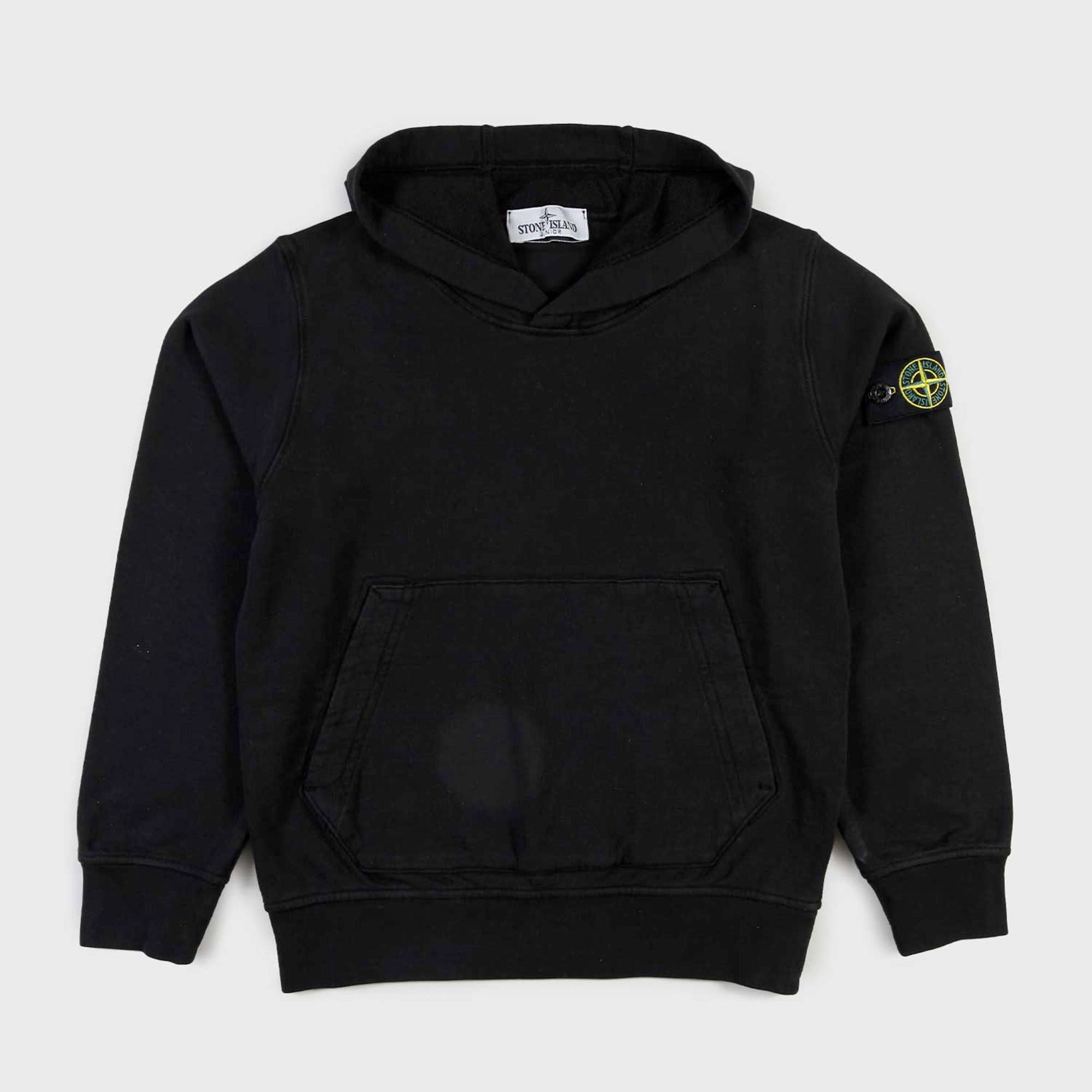 Felpa Nera Con Cappuccio Firmata STONE ISLAND - annameglio.com abbigliamento moda