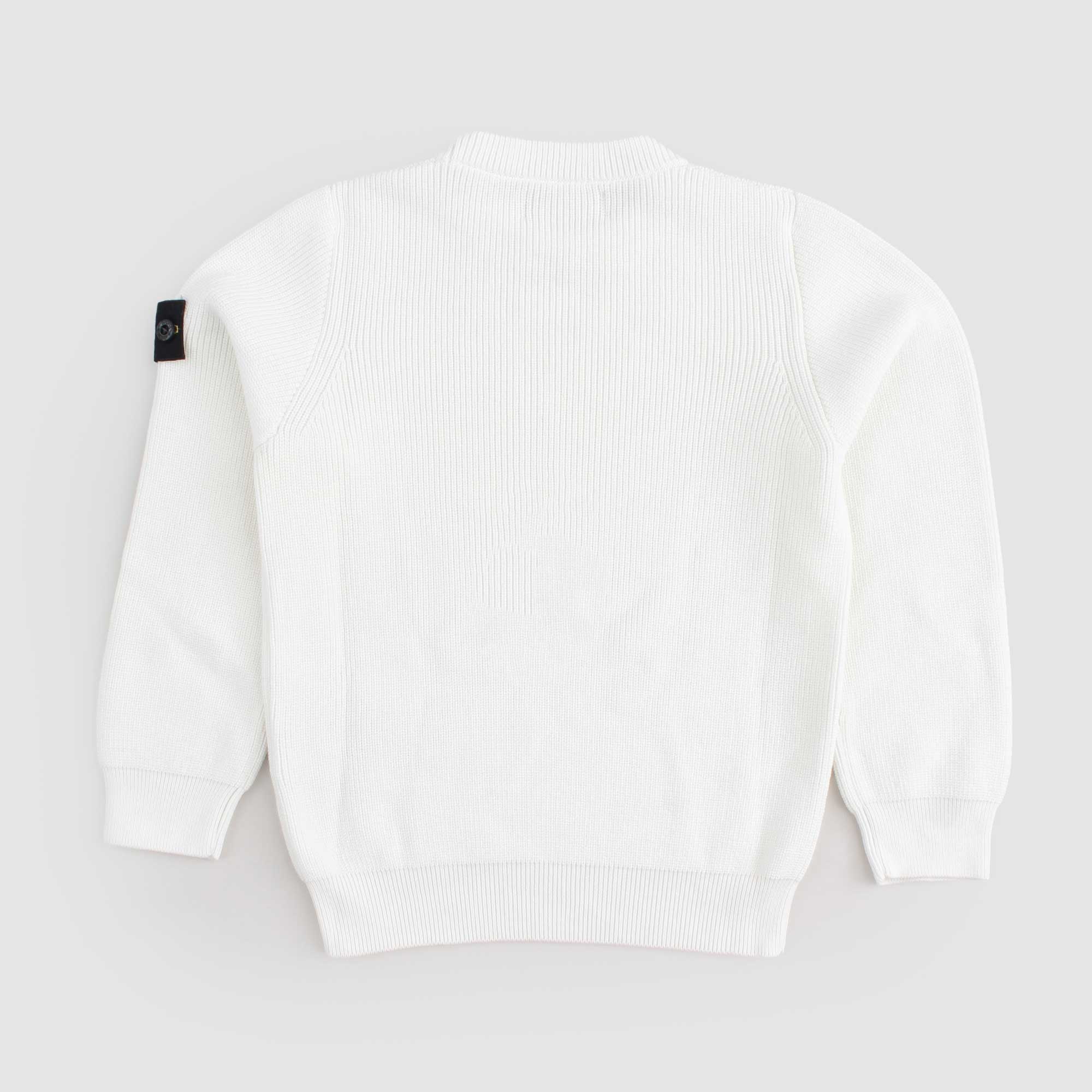 Maglione Bianca Iconica Firmata STONE ISLAND - annameglio.com abbigliamento moda