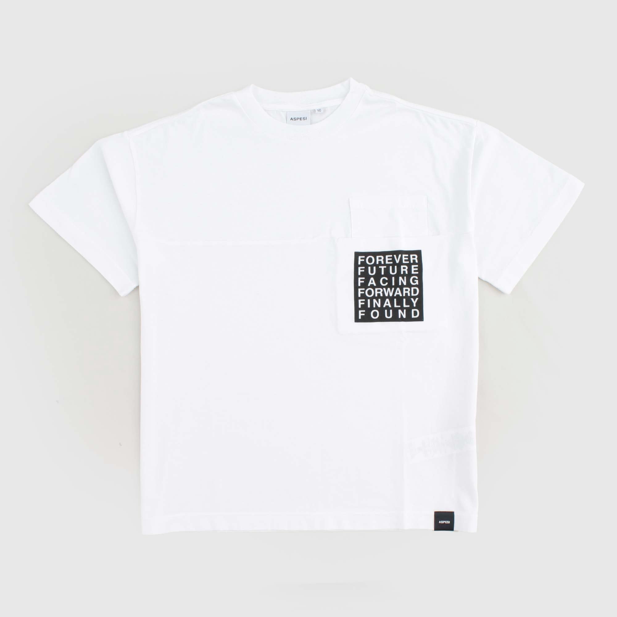 T-shirt Bianca Con Applicazione Firmata ASPESI - annameglio.com abbigliamento moda